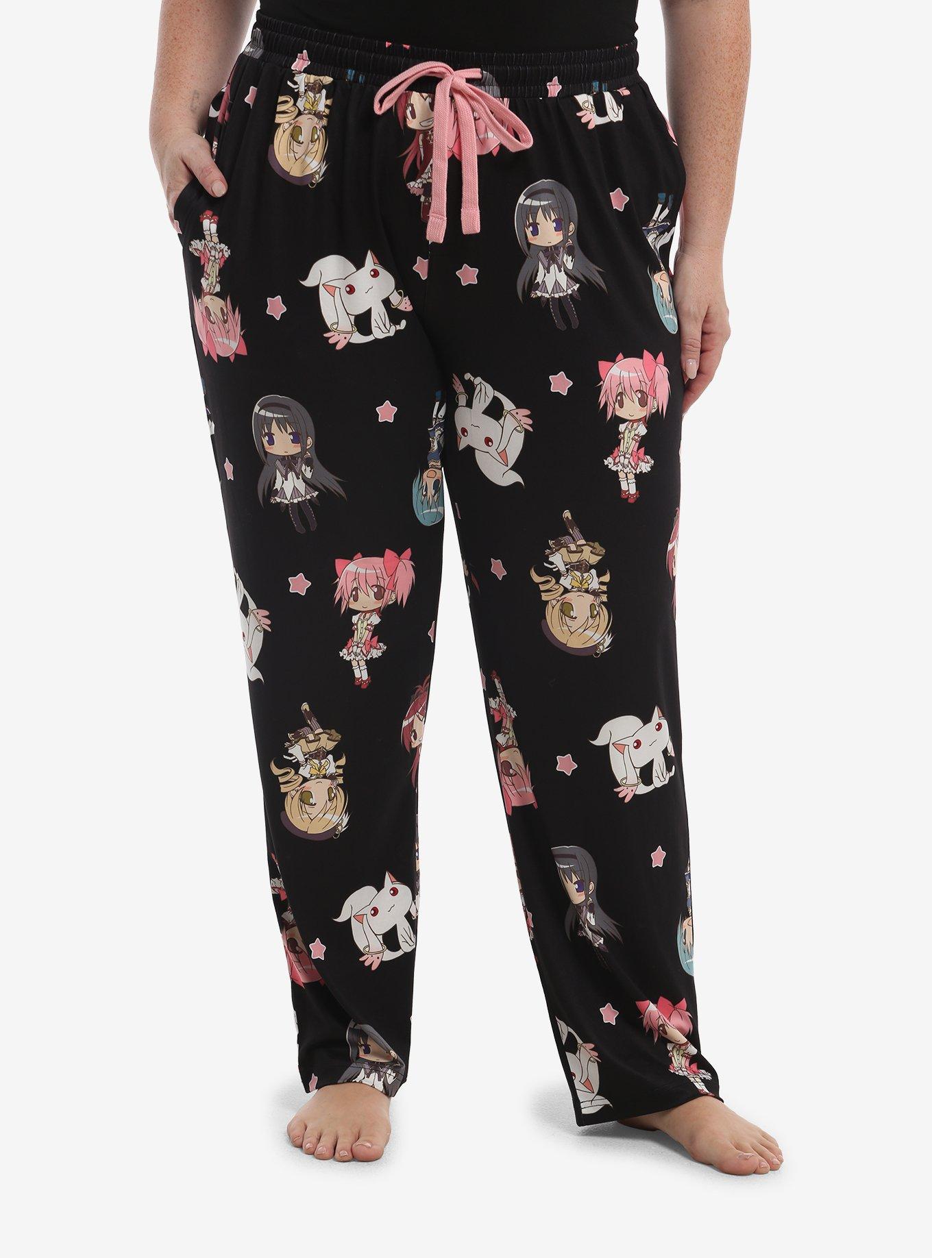 Puella Magi Madoka Magica Chibi Characters Pajama Pants Plus Size