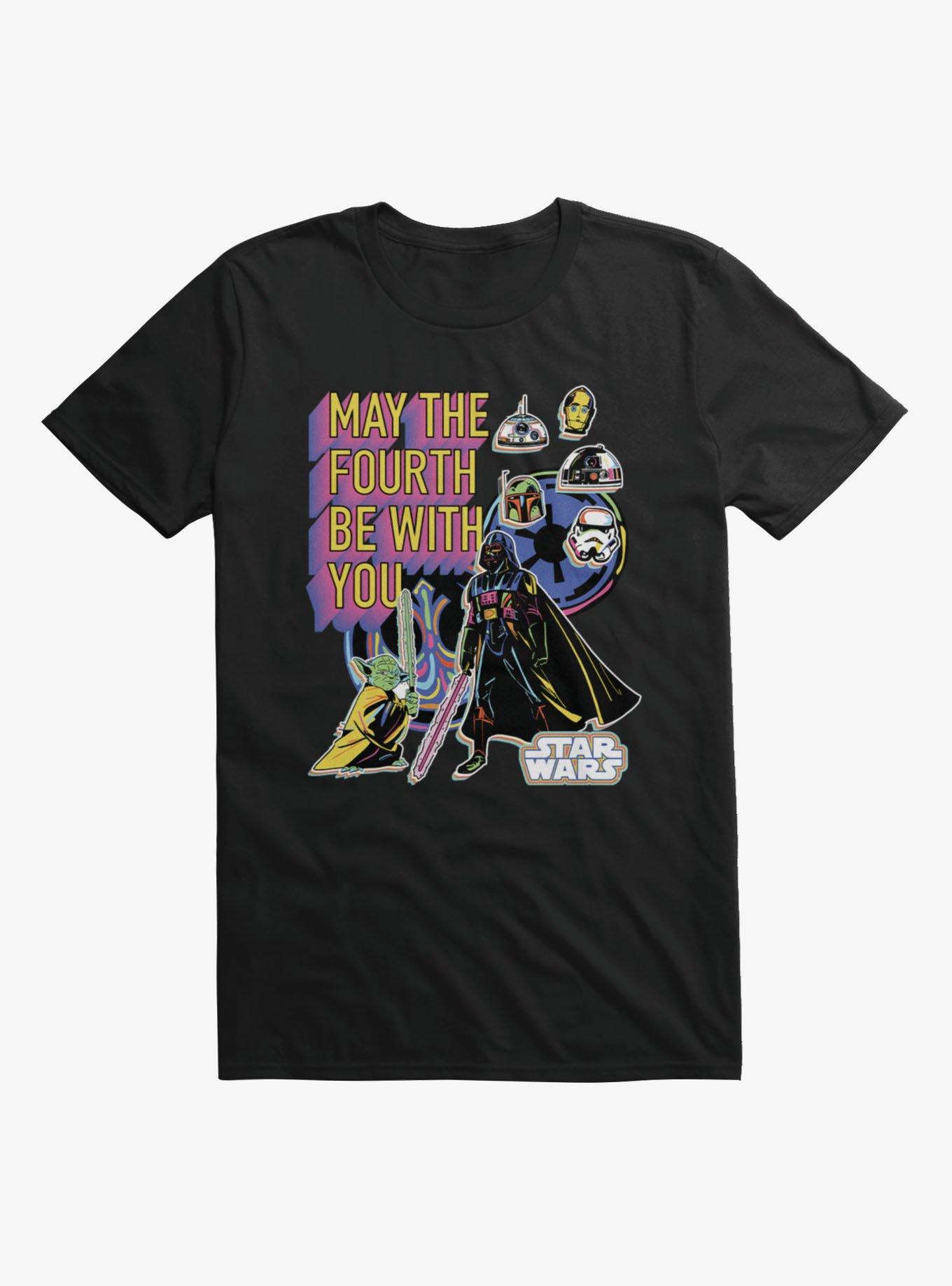 Star Wars May The 4th Be With You Vader Yoda Character Highlights T-Shirt
