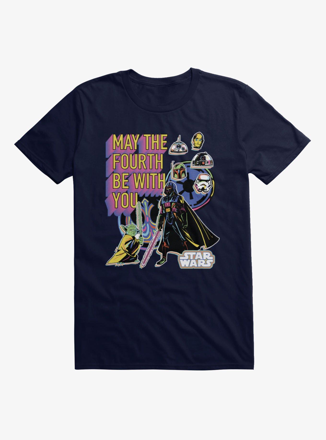 Star Wars May The 4th Be With You Vader Yoda Character Highlights T-Shirt, , hi-res