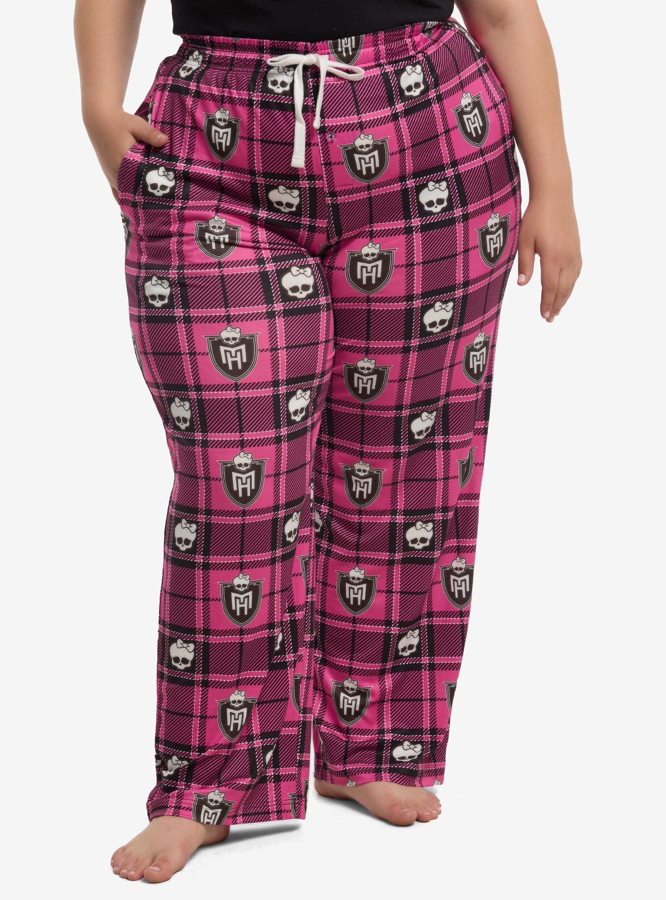 Monster High Crest Plaid Pajama Pants Plus Size