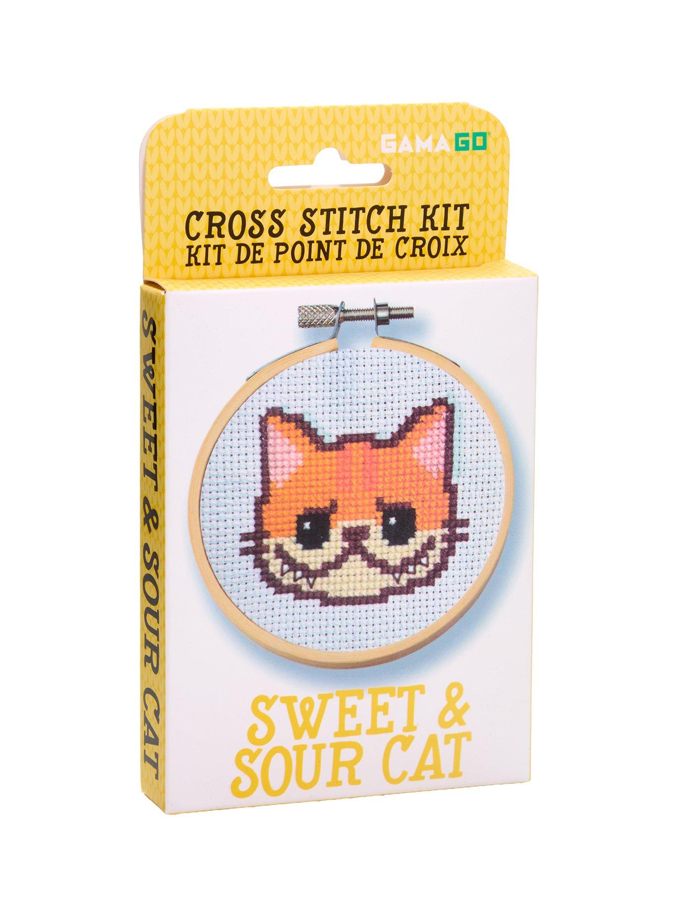 Sweet & Sour Cat Cross-Stitch Kit, , hi-res