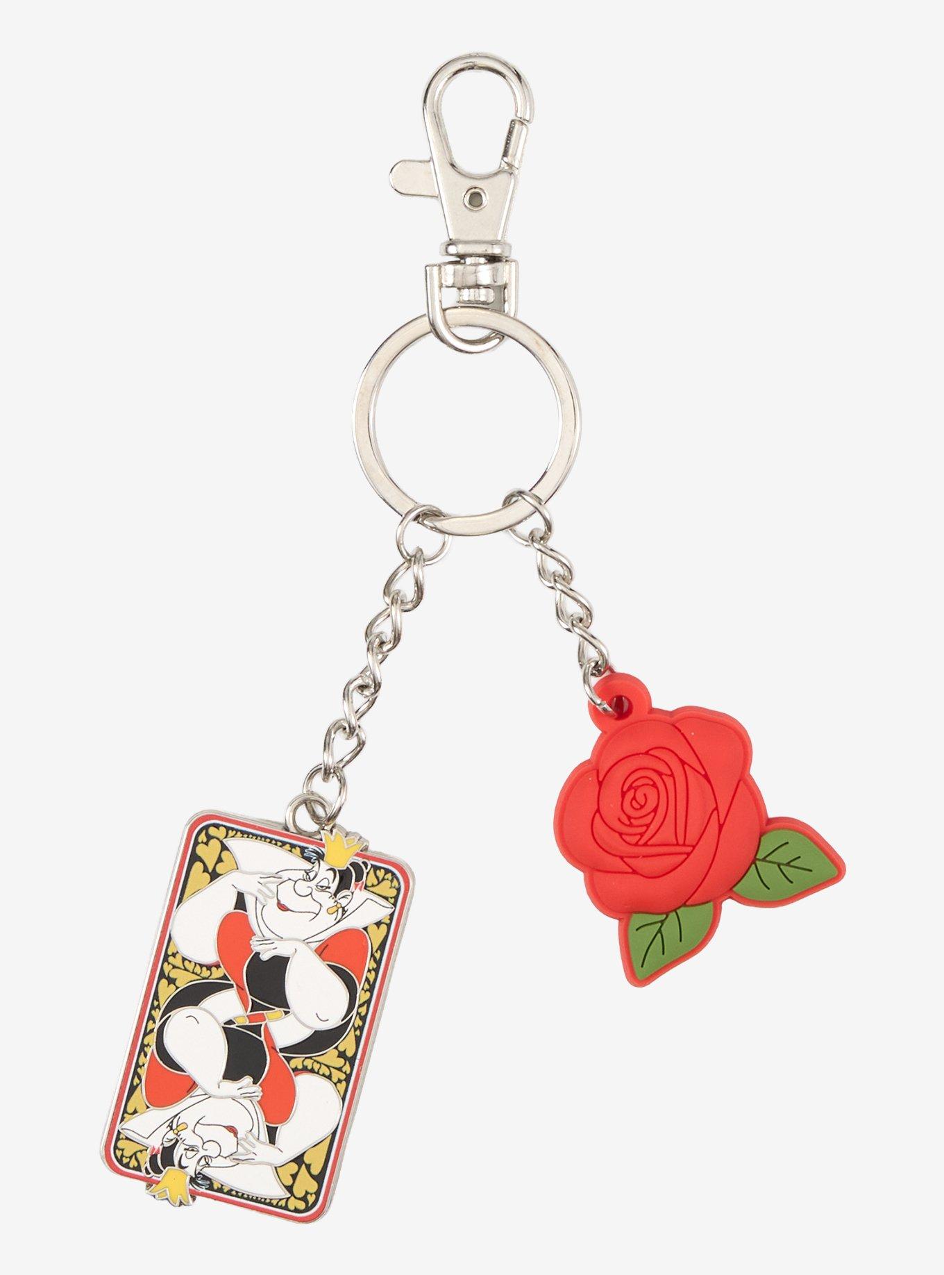Disney Alice in Wonderland Queen of Hearts Multi-Charm Keychain - BoxLunch Exclusive