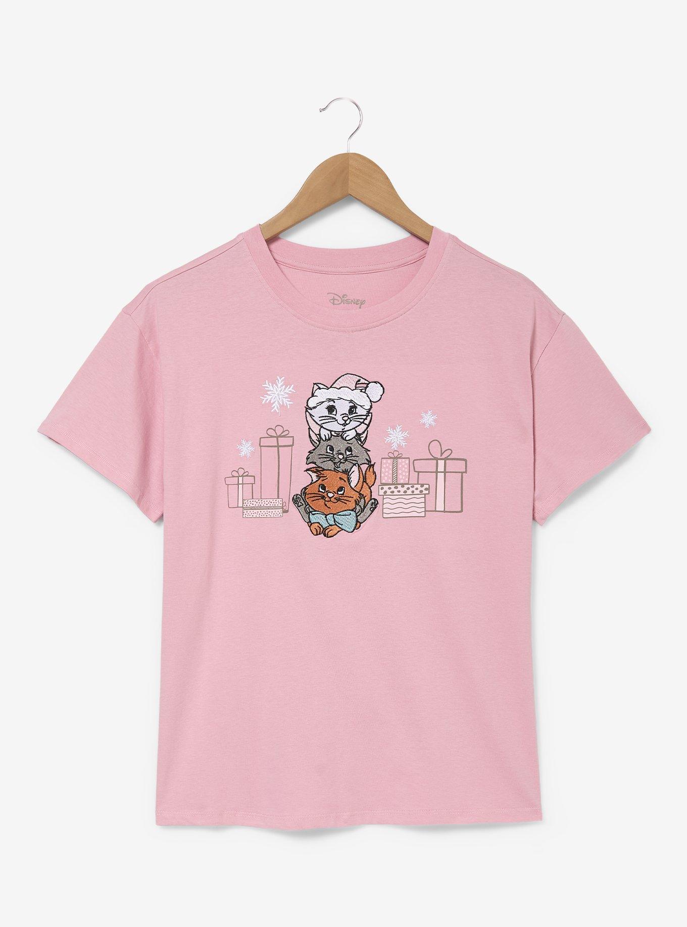 Disney The Aristocats Kittens Holiday Women's Embroidered T-Shirt - BoxLunch Exclusive