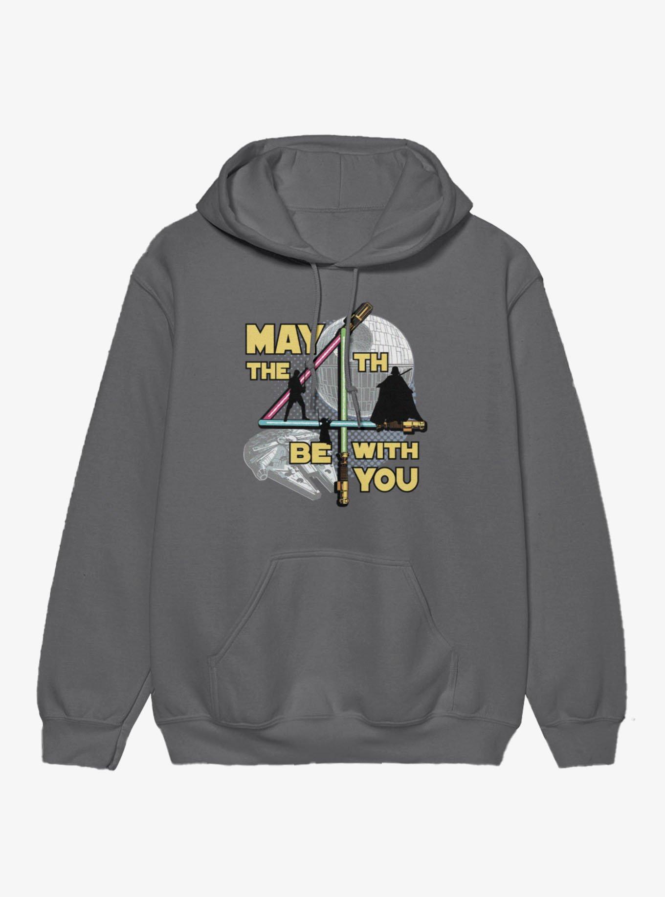 Star Wars May The 4th Be With You Lightsaber 4 Silhouettes Hoodie