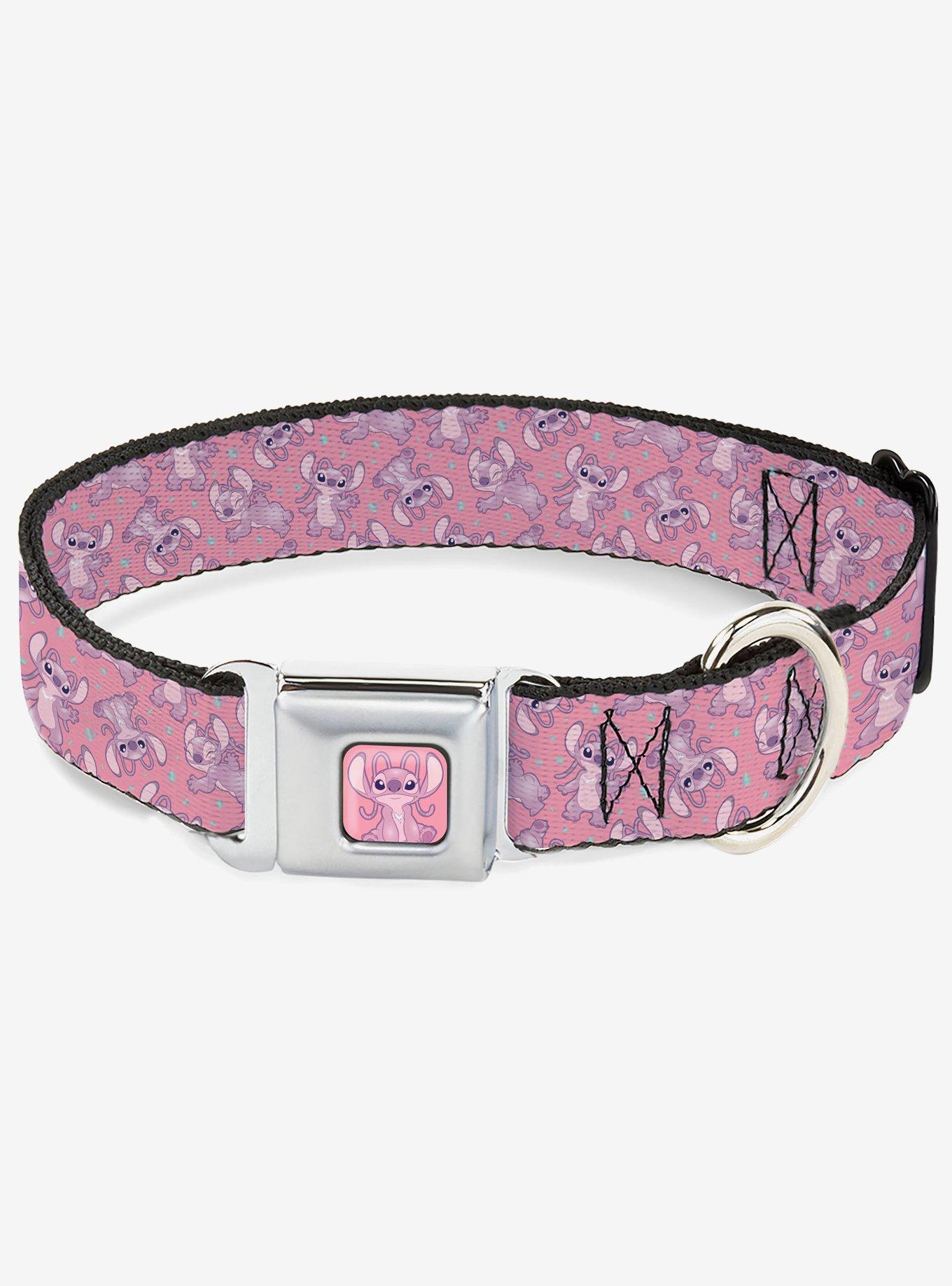 Disney Lilo & Stitch Angel Poses Scattered Seatbelt Buckle Dog Collar, , hi-res