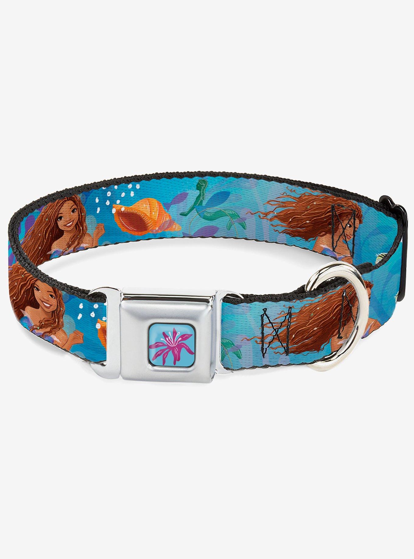 Disney The Little Mermaid Live Action Ariel Under The Sea Poses Seatbelt Buckle Dog Collar, , hi-res