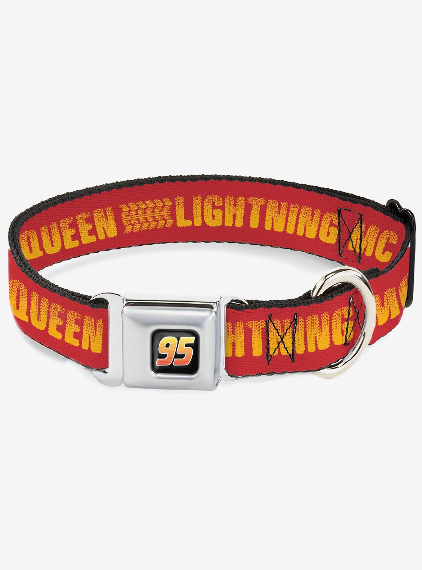 Disney Pixar Cars Lightning McQueen Tread Seatbelt Buckle Dog Collar, , hi-res