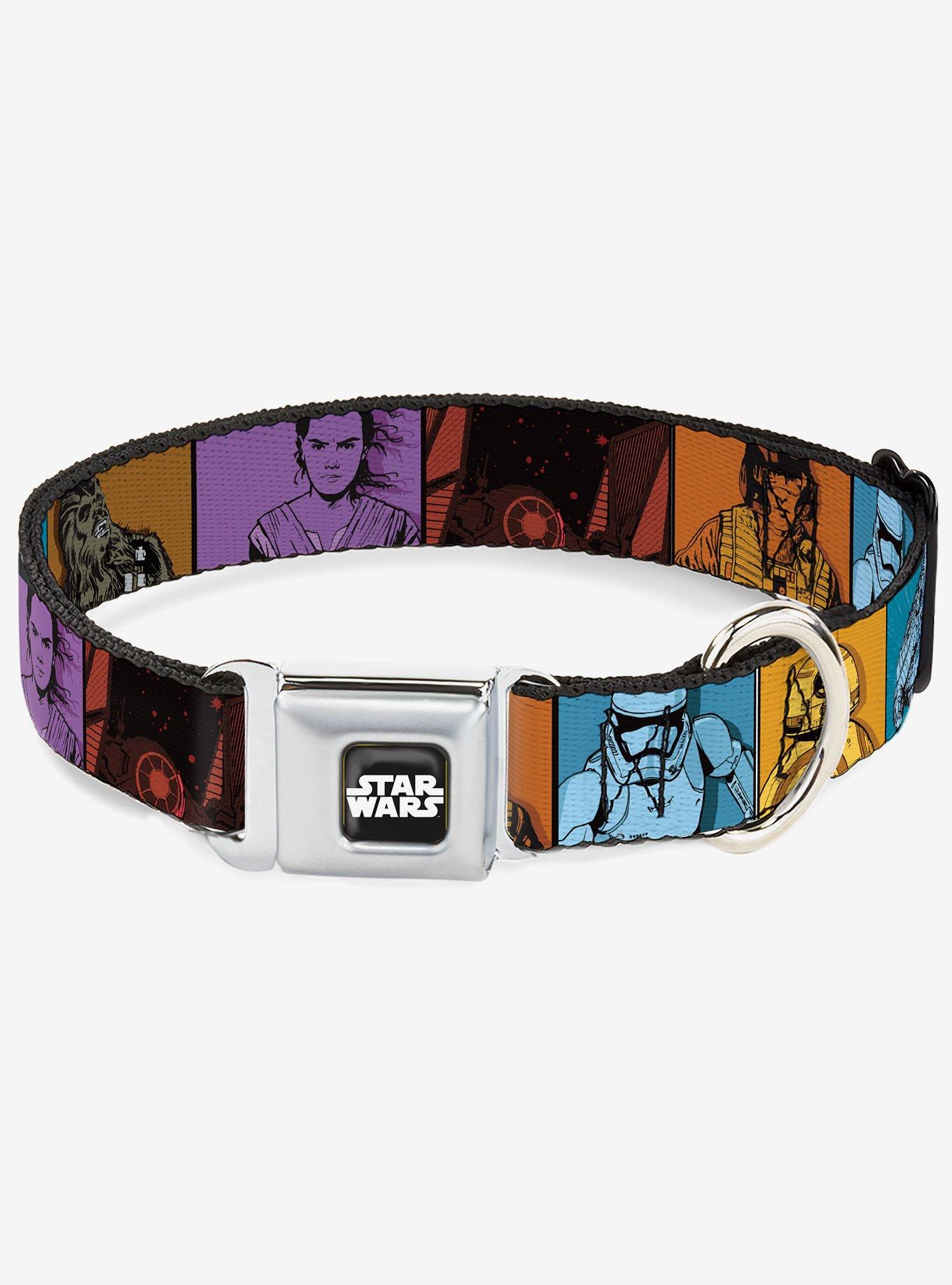 Star Wars The Force Awakens Character and Icons Seatbelt Buckle Dog Collar, , hi-res