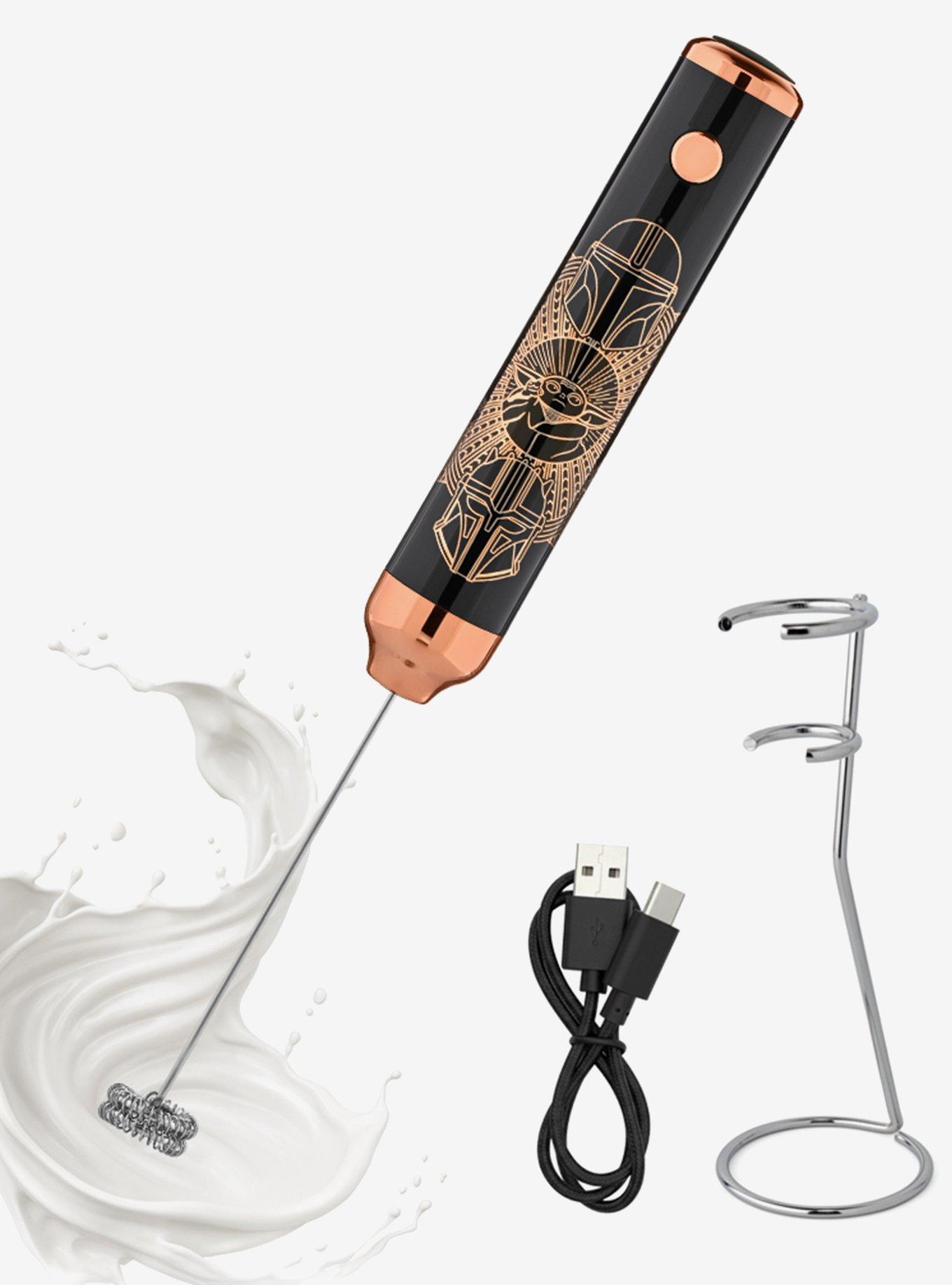 Star Wars Mandalorian Rechargeable Milk Frother with Stand, , hi-res