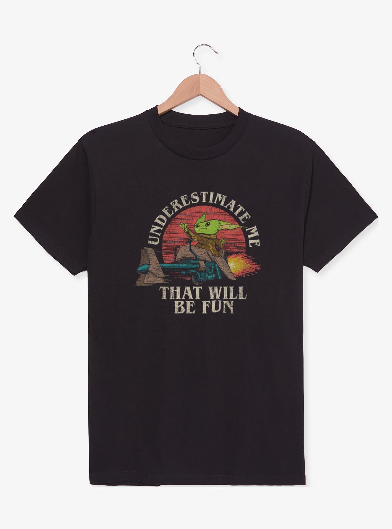 Star Wars The Mandalorian Grogu Underestimate Me That Will Be Fun T-Shirt, , hi-res