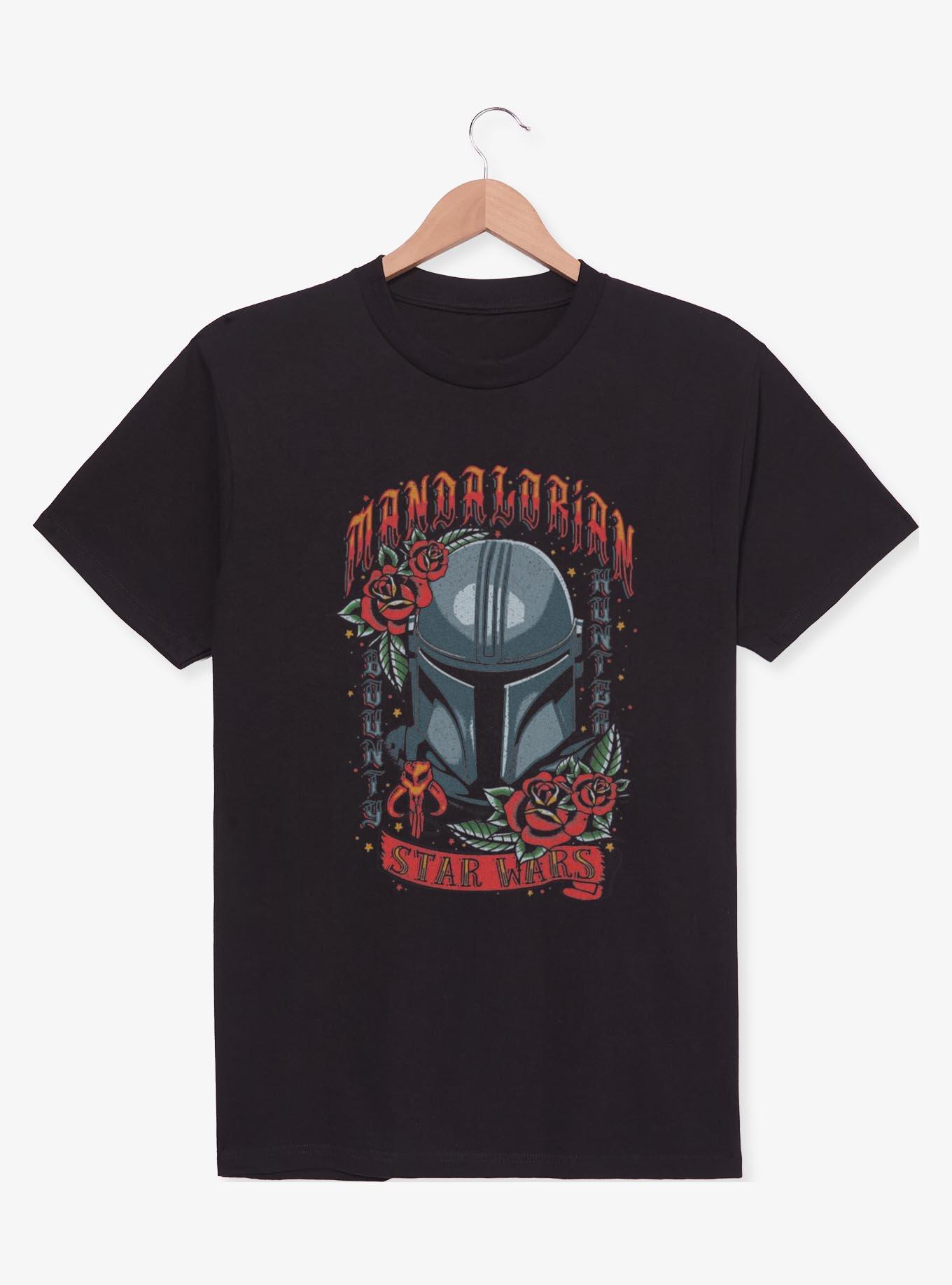 Star Wars The Mandalorian Tattoo Style Print T-Shirt, , hi-res