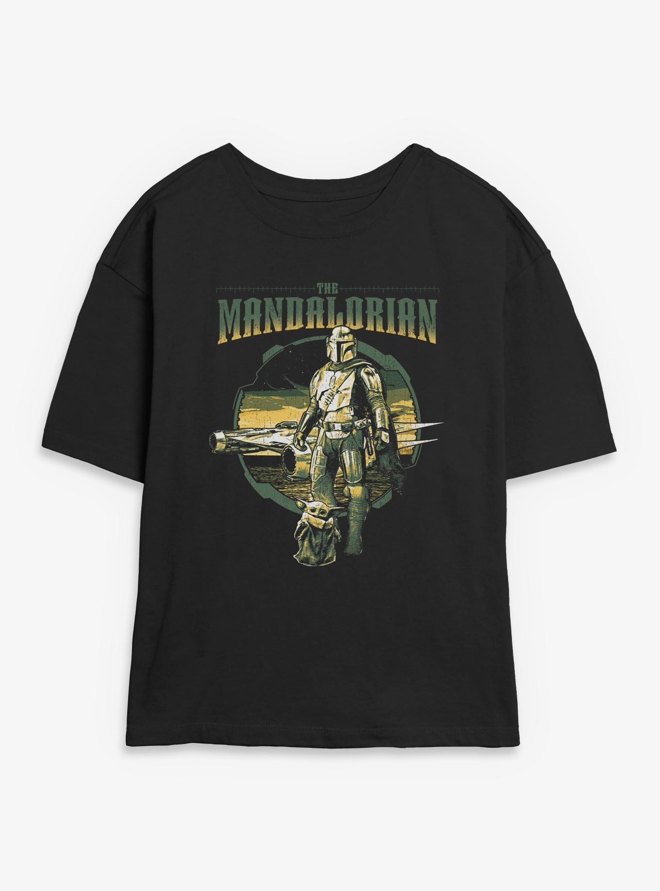 Star Wars The Mandalorian Grogu & Mando Together Again Womens Skimmer T-Shirt, , hi-res