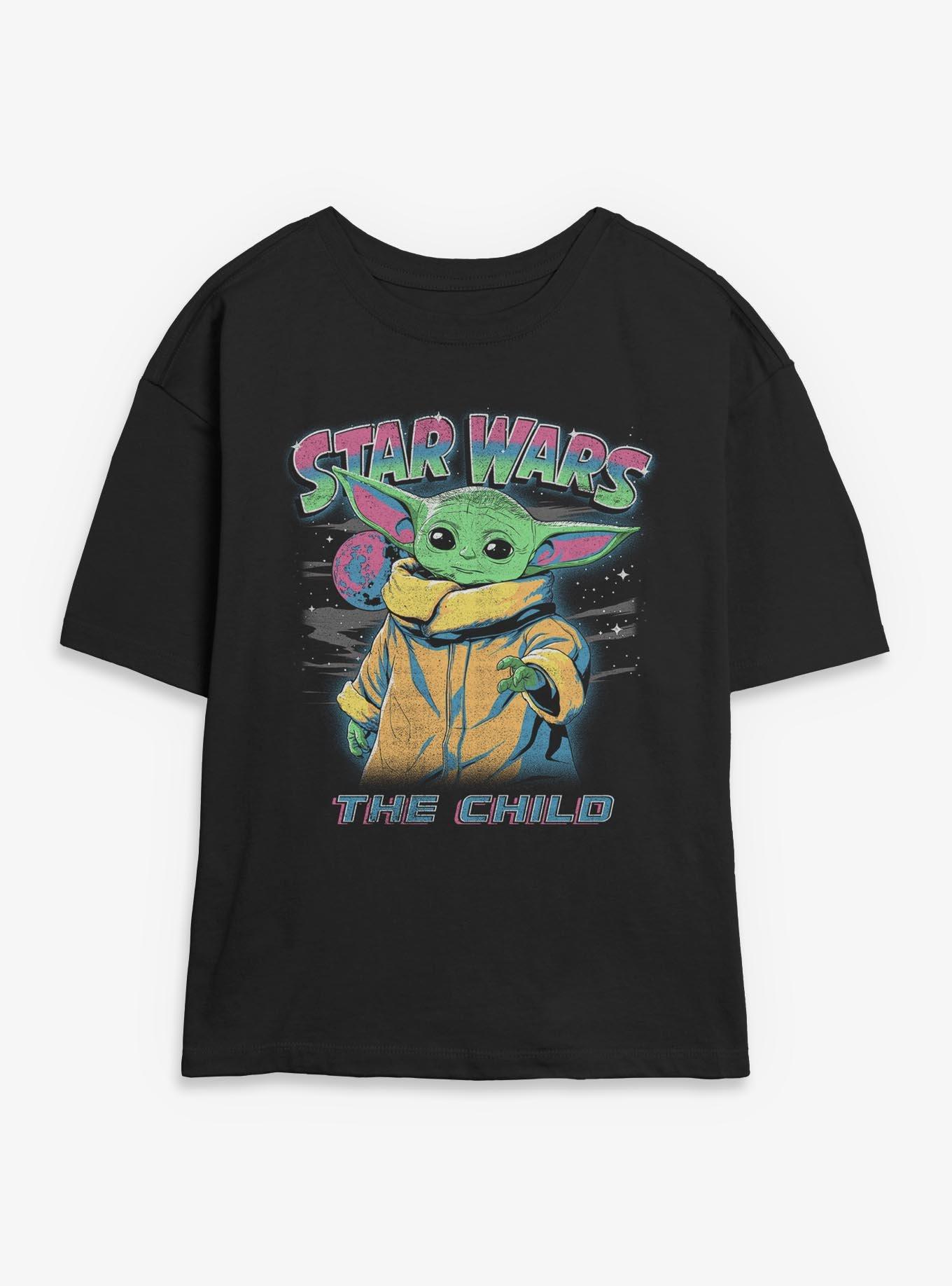 Star Wars The Mandalorian Star Wars The Child Space Design Womens Skimmer T-Shirt, , hi-res