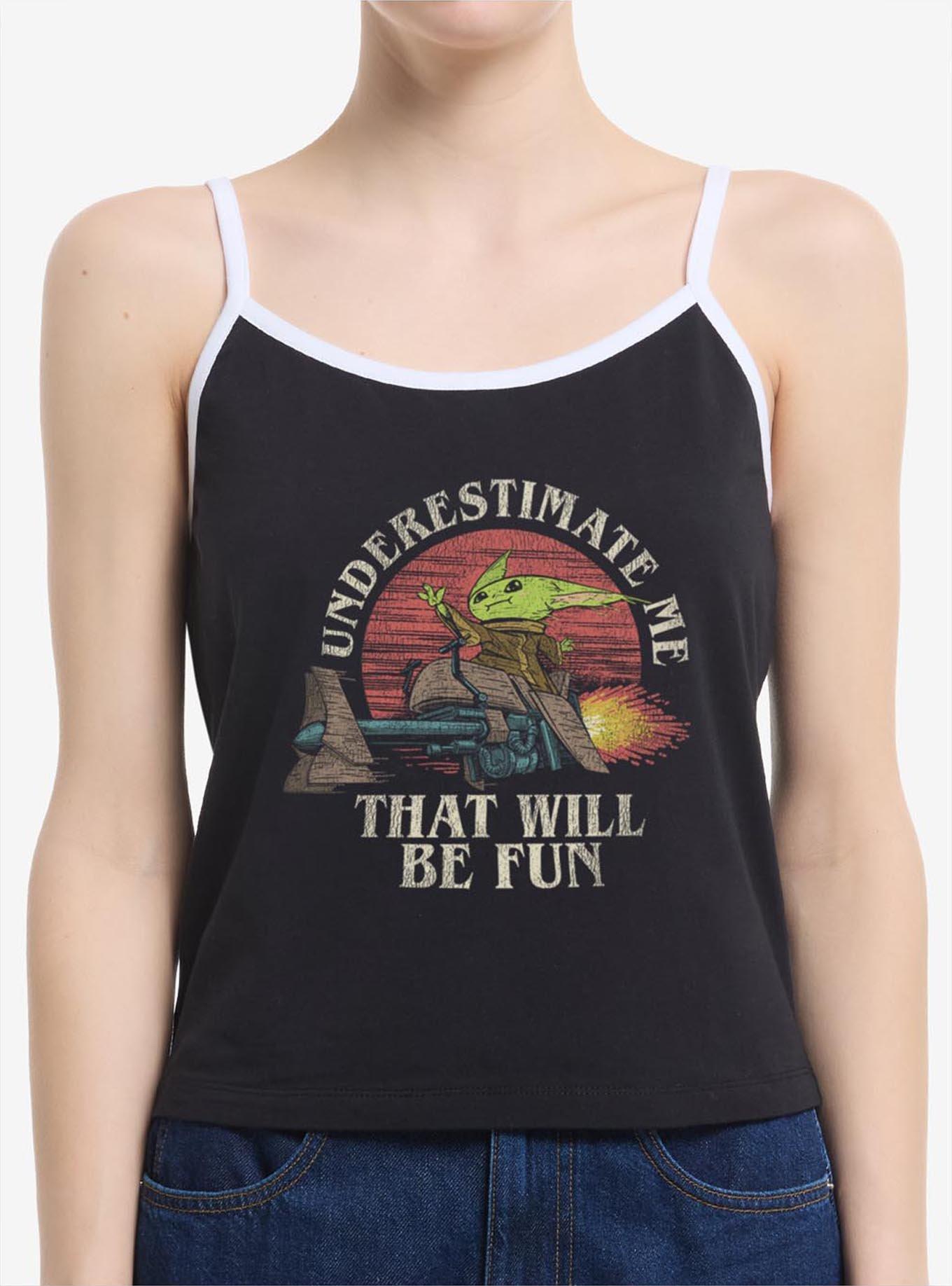 Star Wars The Mandalorian Grogu Underestimate Me That Will Be Fun Womens Cami, , hi-res