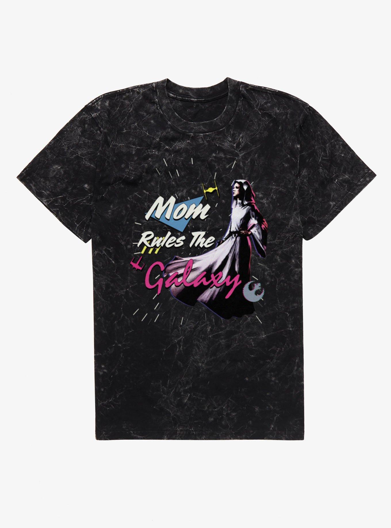 Star Wars Mom Rules The Galaxy Leia Mineral Wash T-Shirt, , hi-res