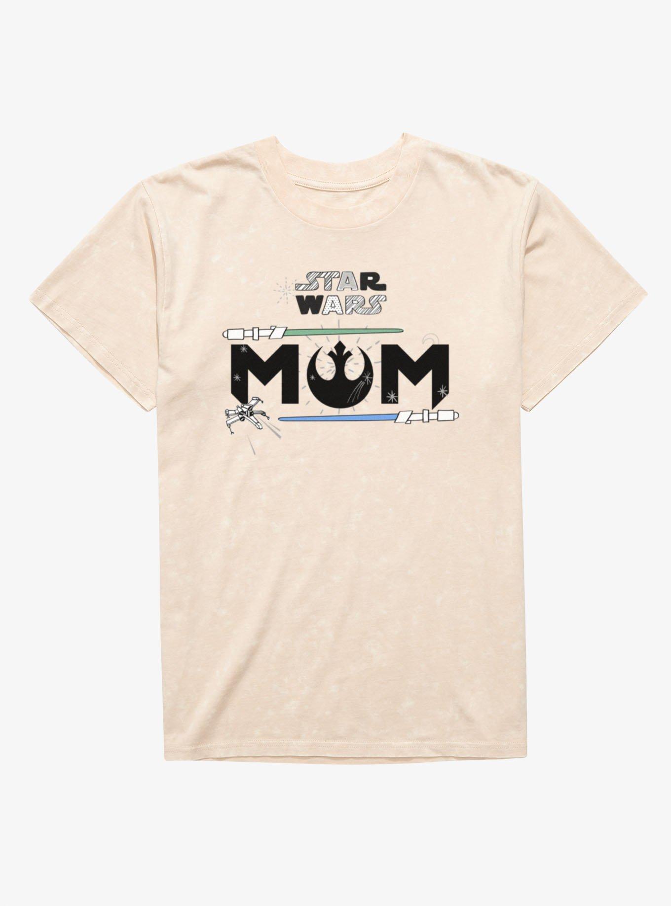 Star Wars Mom Jedi Lightsabers Mineral Wash T-Shirt, , hi-res