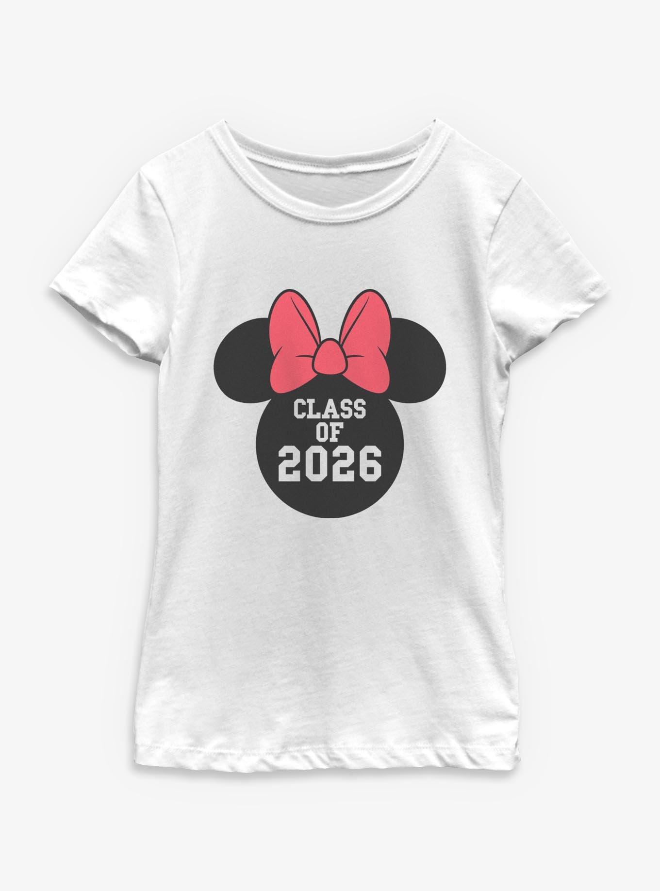 Disney Minnie Mouse Head Class Of 2026 Youth Girls T-Shirt, , hi-res