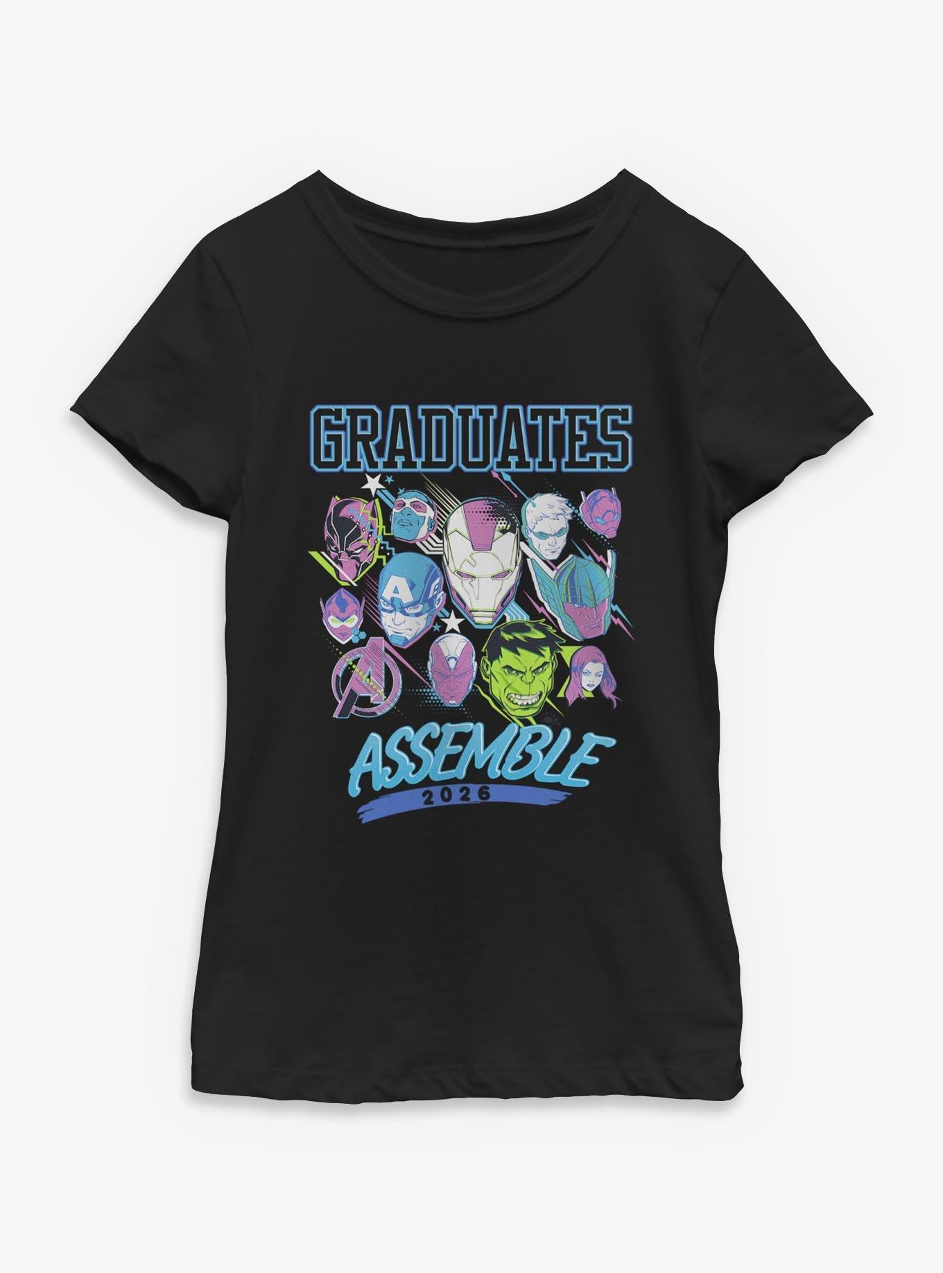 Marvel Avengers Graduates Assemble 2026 Youth Girls T-Shirt, , hi-res