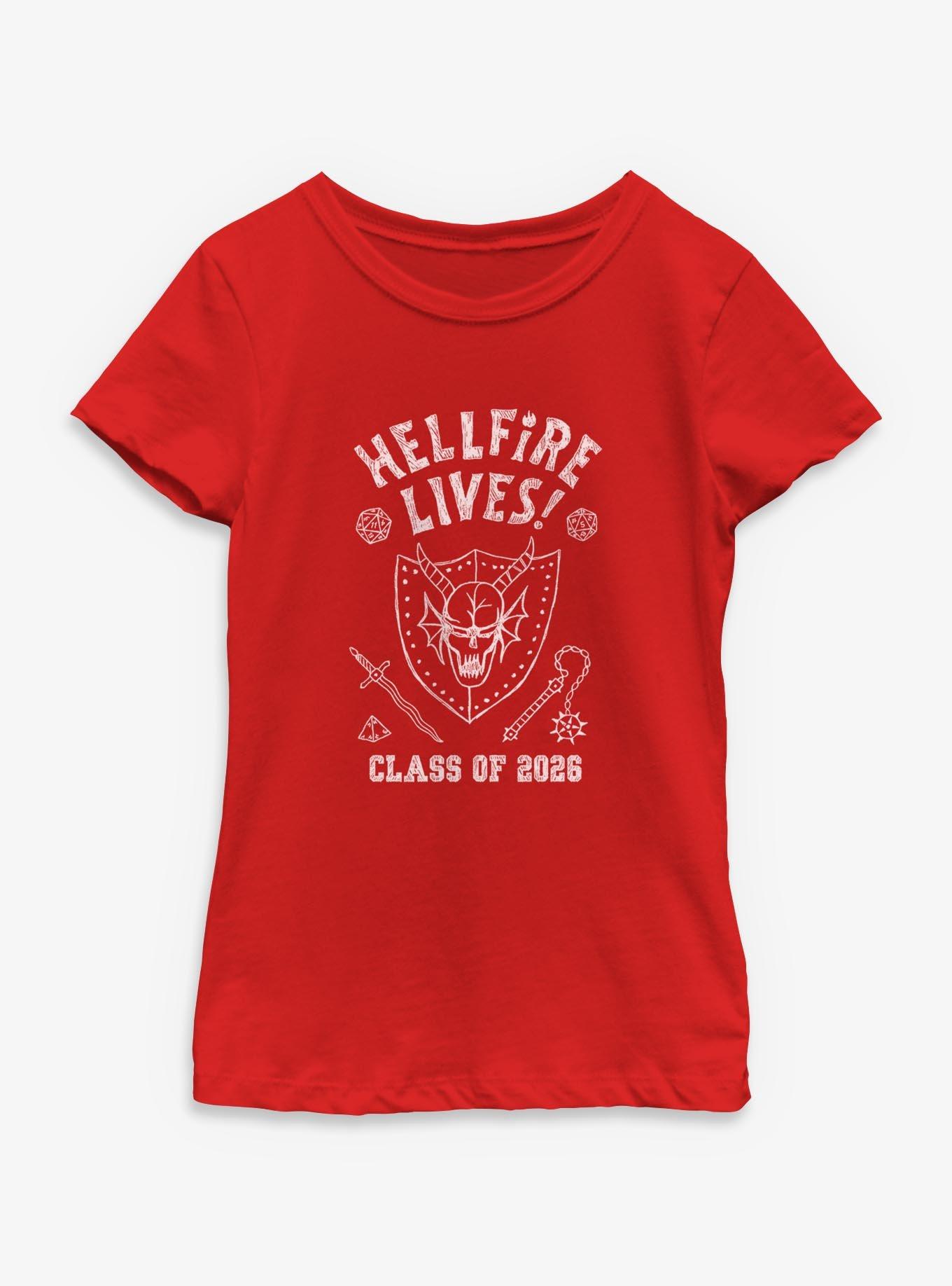 Stranger Things Hellfire Lives Class Of 2026 Youth Girls T-Shirt, , hi-res