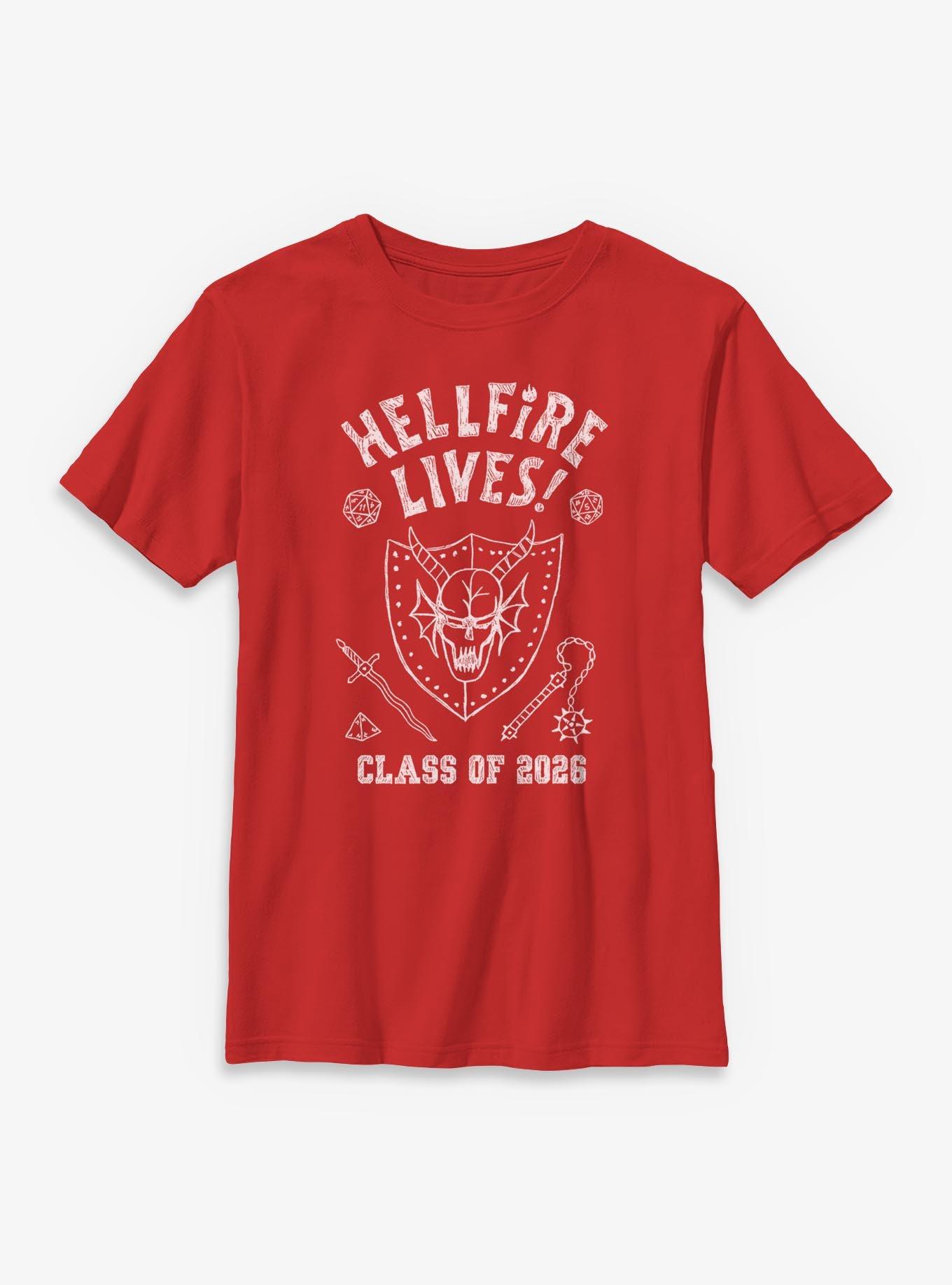Stranger Things Hellfire Lives Class Of 2026 Youth T-Shirt, , hi-res