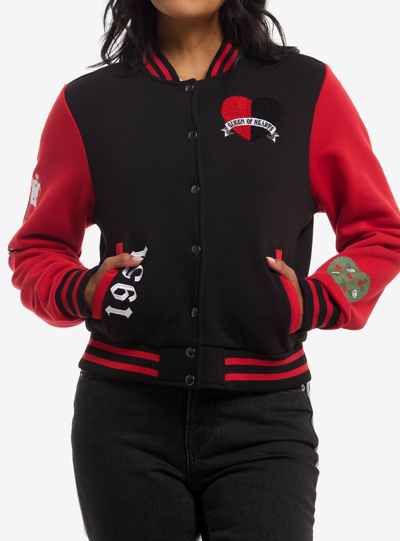 Disney Alice In Wonderland Queen Of Hearts Girls Varsity Jacket