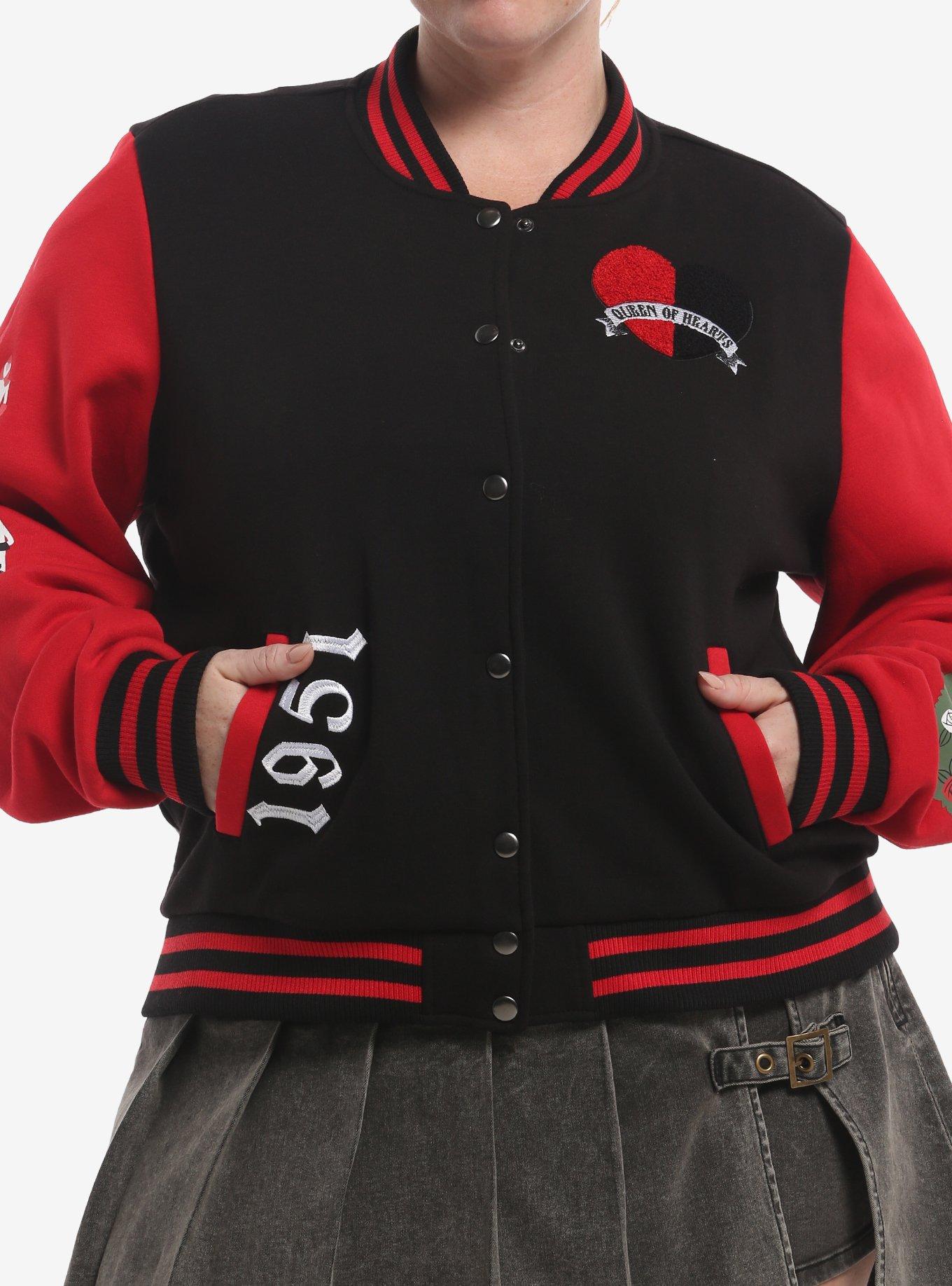 Disney Alice In Wonderland Queen Of Hearts Girls Varsity Jacket Plus Size