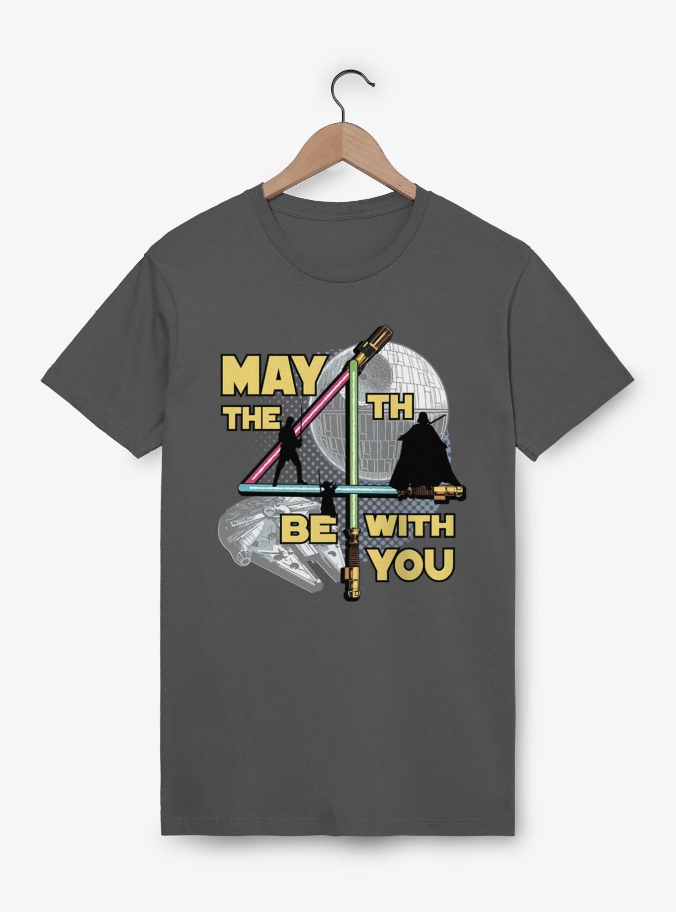 Star Wars May The 4th Be With You Lightsaber 4 Silhouettes T-Shirt