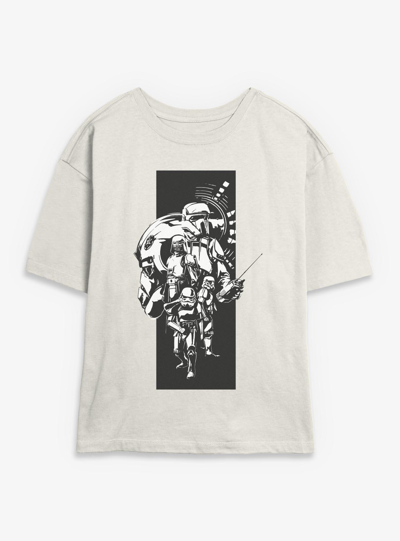 Star Wars: The Mandalorian And Grogu Imperial Army Profile Collage Womens Skimmer T-Shirt, , hi-res