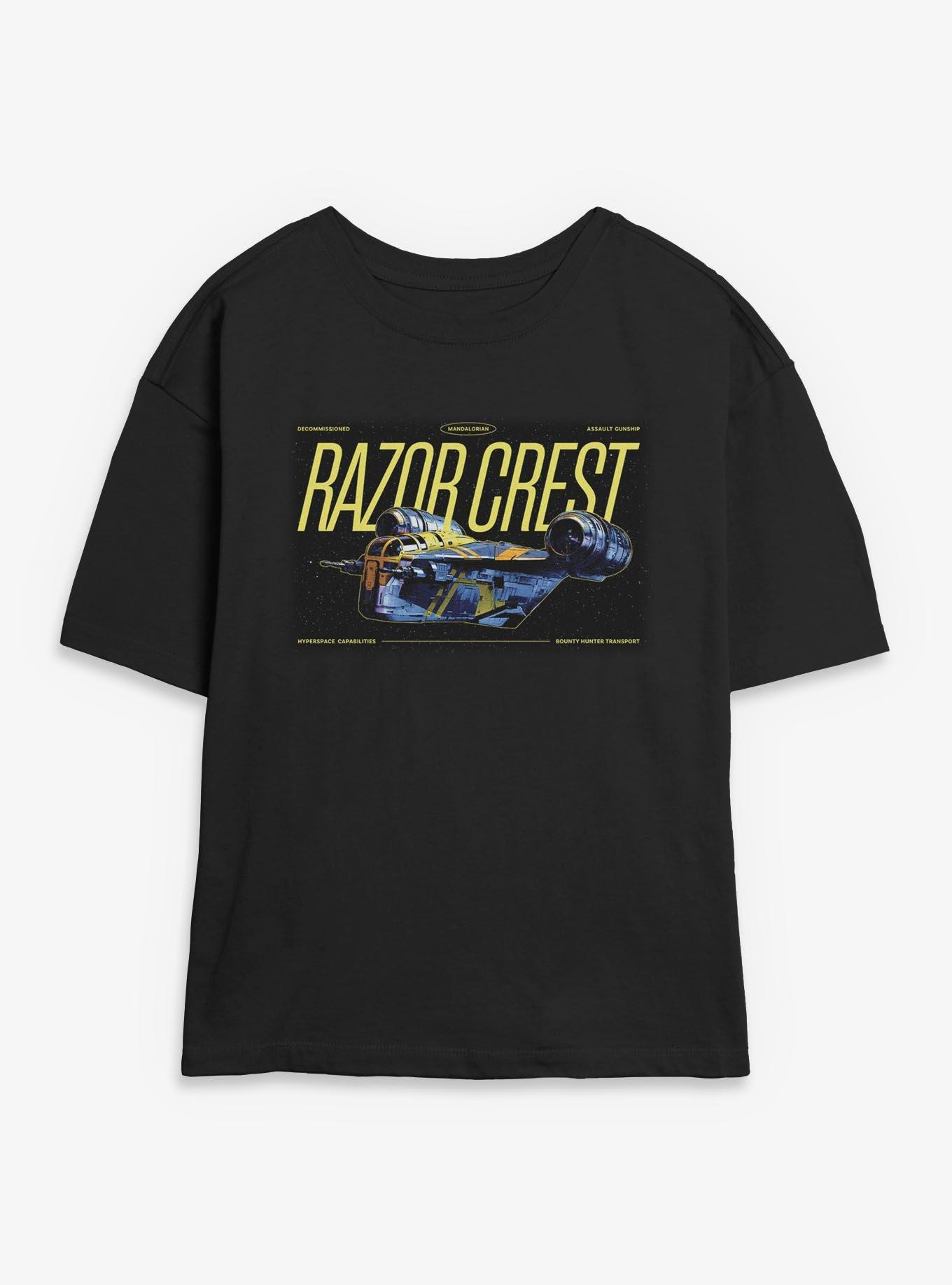 Star Wars: The Mandalorian And Grogu Razor Crest Galaxy Flight Womens Skimmer T-Shirt, , hi-res