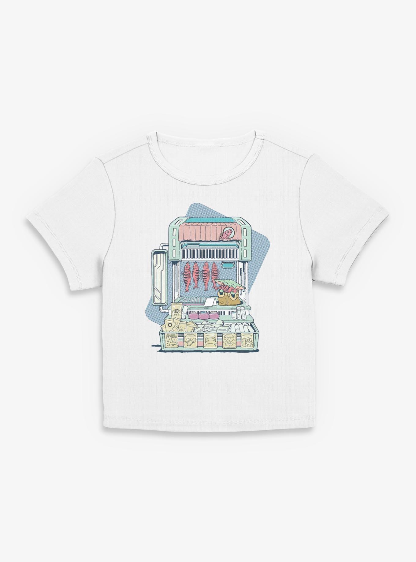 Star Wars: The Mandalorian And Grogu At Food Market Women Baby T-Shirt