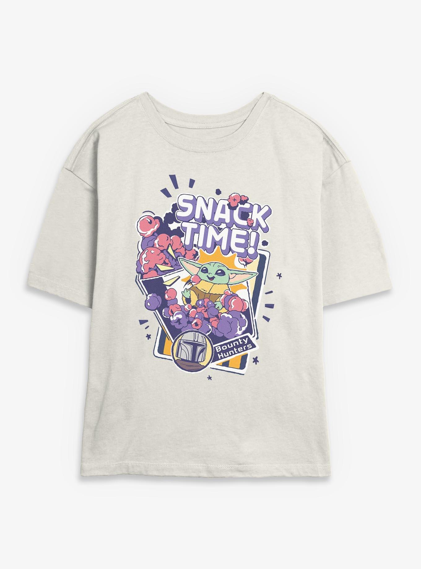 Star Wars: The Mandalorian And Grogu Snack Time Bounty Hunters Womens Skimmer T-Shirt, , hi-res