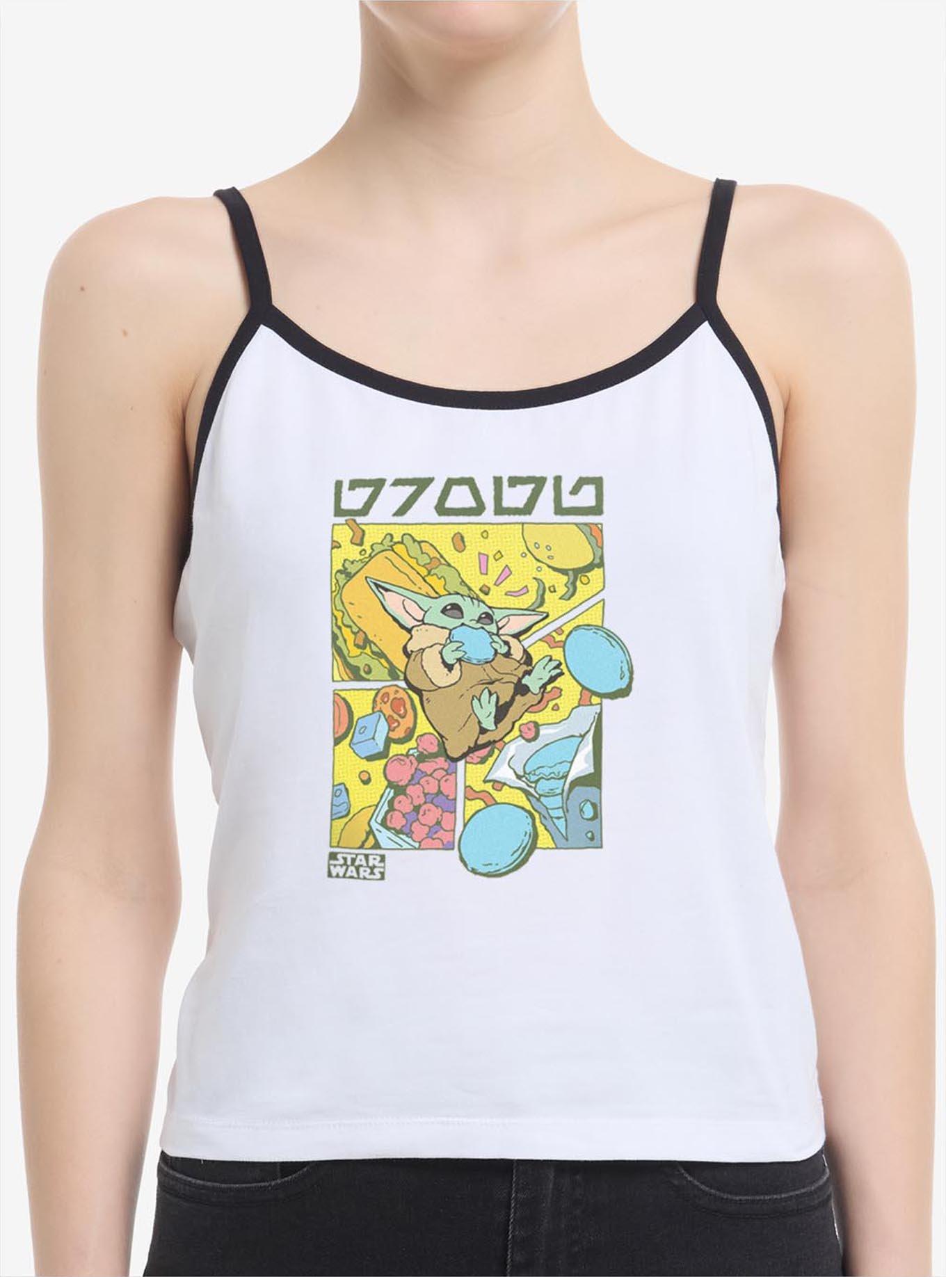 Star Wars: The Mandalorian And Grogu Grogu Snack Comic Style Womens Cami, , hi-res