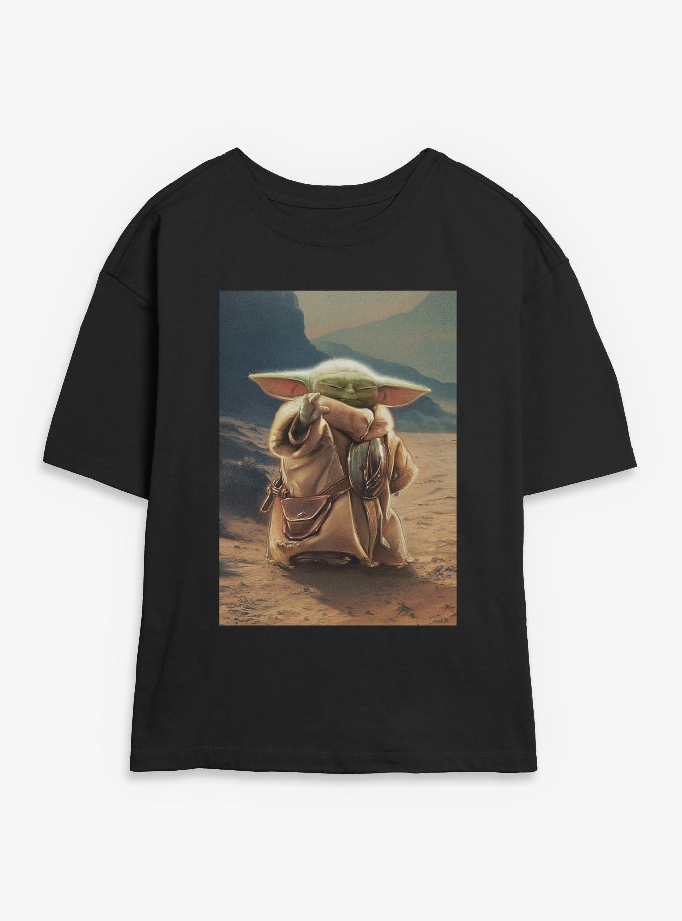 Star Wars: The Mandalorian And Grogu Grogu With The Force Poster Womens Skimmer T-Shirt, , hi-res