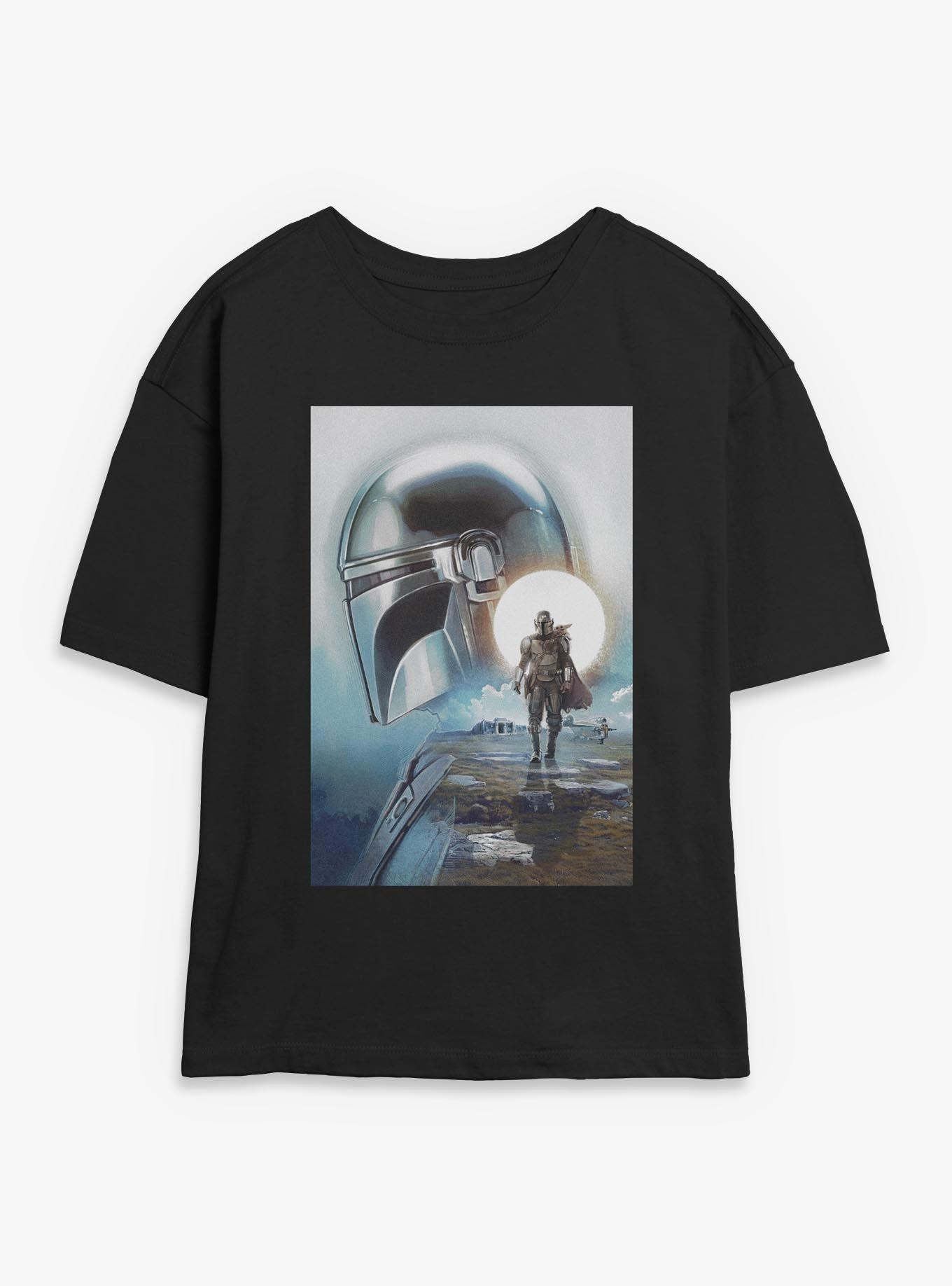 Star Wars: The Mandalorian And Grogu Profile Poster Womens Skimmer T-Shirt, , hi-res