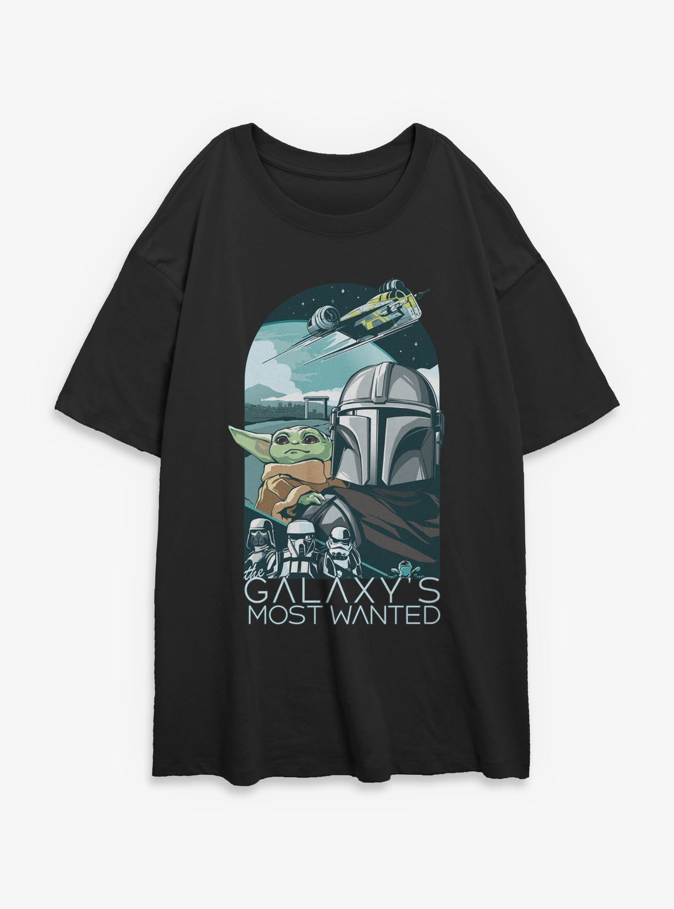 Star Wars: The Mandalorian And Grogu Galaxy's Most Wanted Womens Oversized T-Shirt
