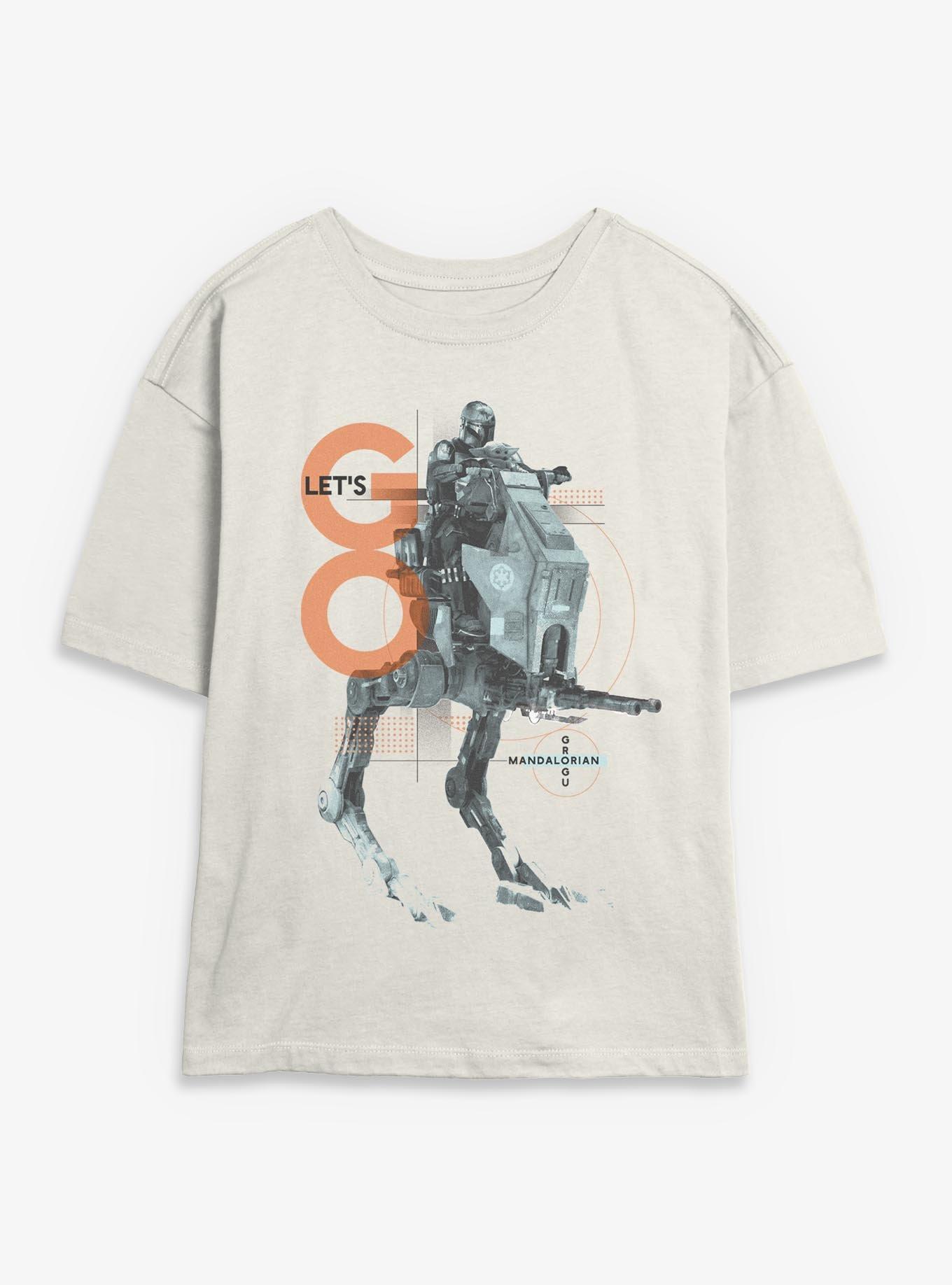 Star Wars: The Mandalorian And Grogu Let's Go Grogu & The Mandalorian Womens Skimmer T-Shirt, , hi-res