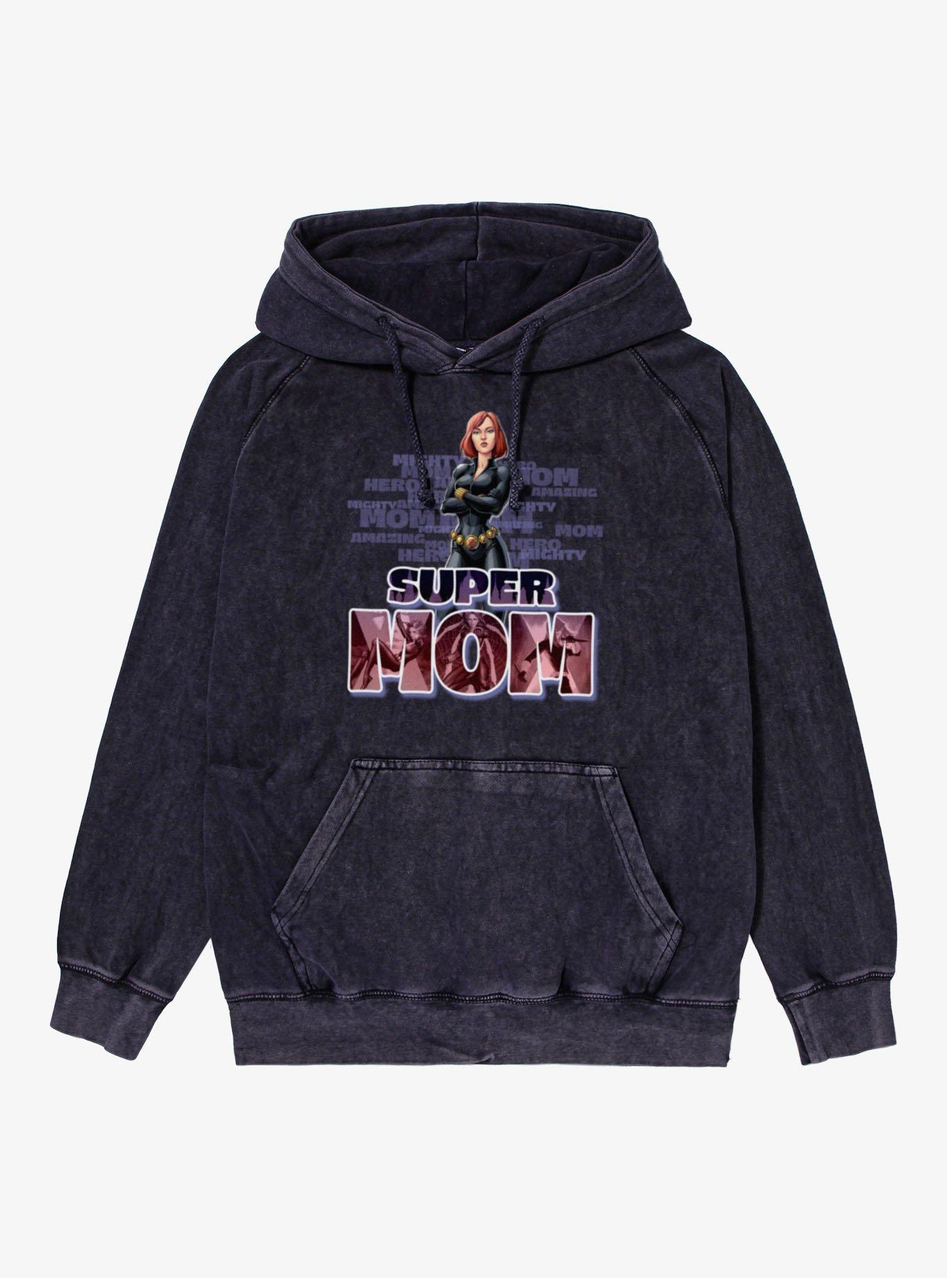 Marvel Black Widow Super Hero Mom Mineral Wash Hoodie, , hi-res