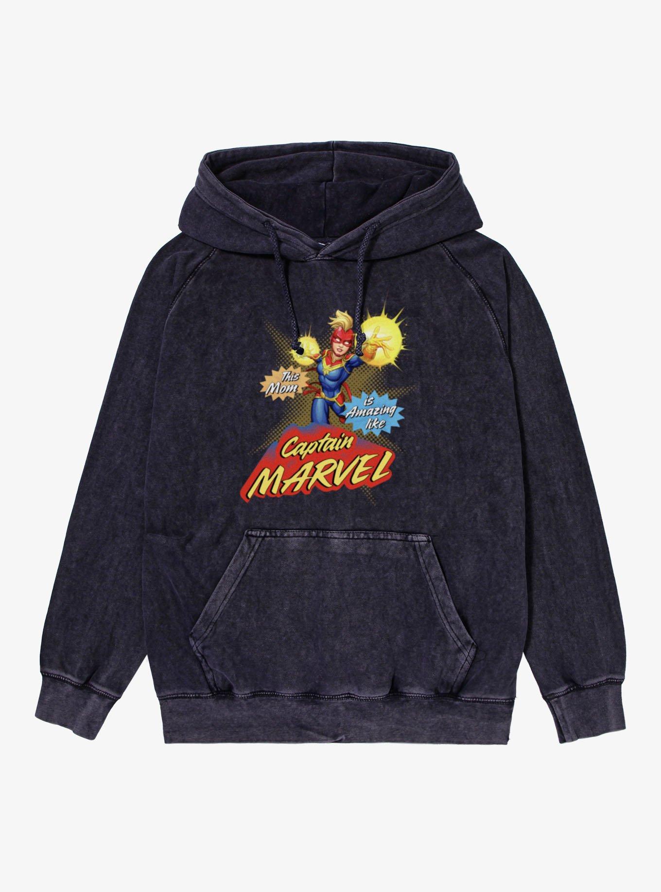 Marvel Mom Is Amazing Captain Marvel Mineral Wash Hoodie, , hi-res