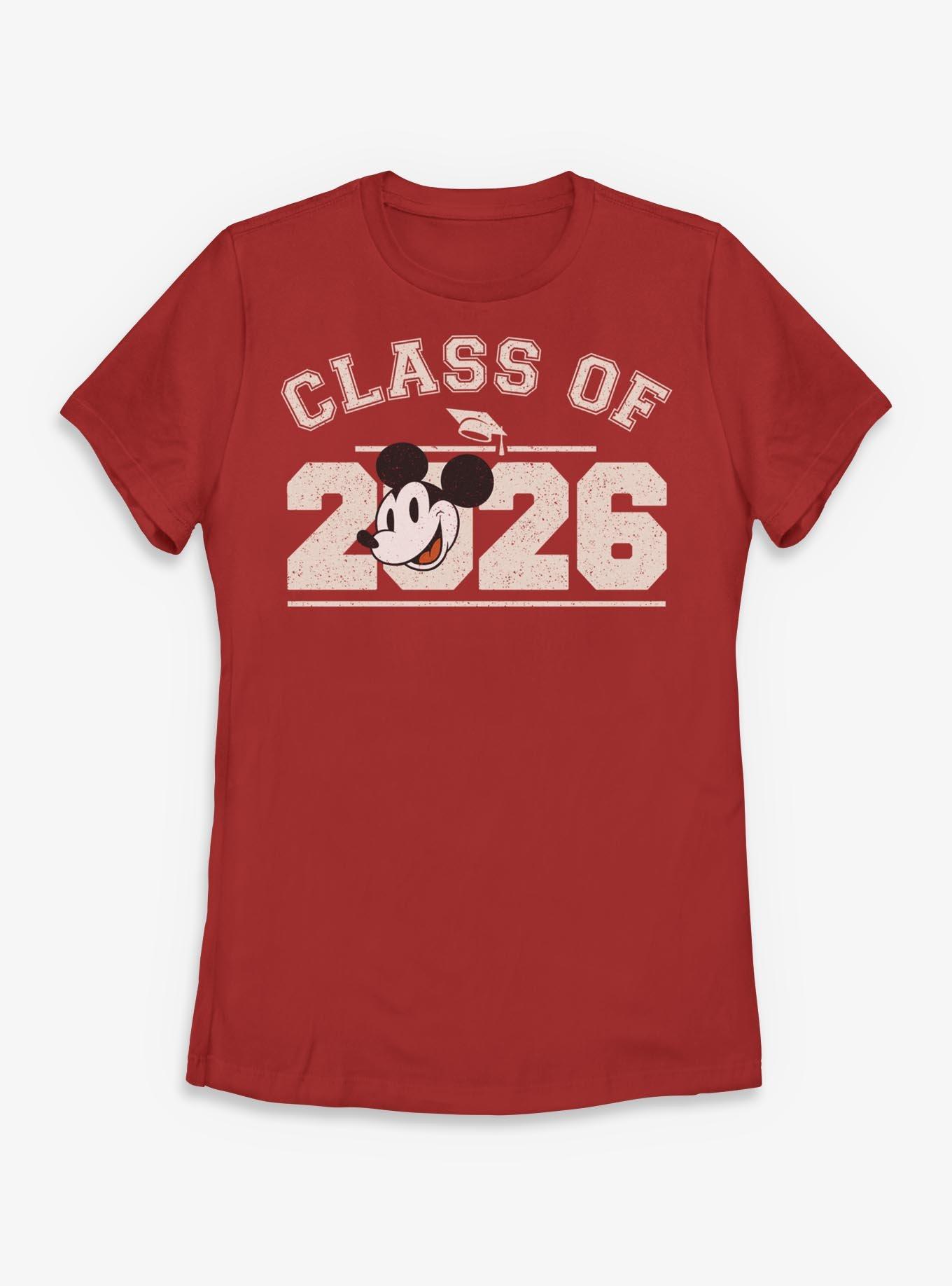 Disney Mickey Mouse Class Of 2026 Collegiate Womens T-Shirt, , hi-res