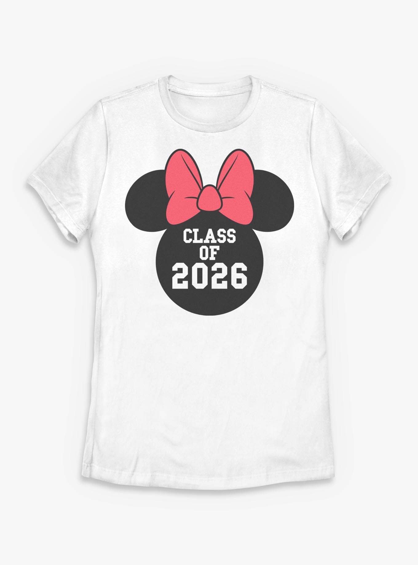 Disney Minnie Mouse Head Class Of 2026 Womens T-Shirt, , hi-res