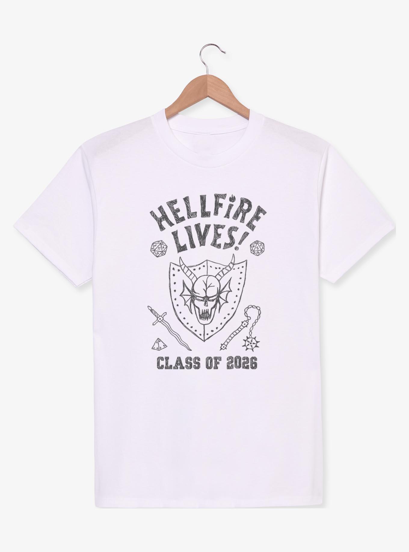 Stranger Things Hellfire Lives Class Of 2026 Doodle T-Shirt, , hi-res
