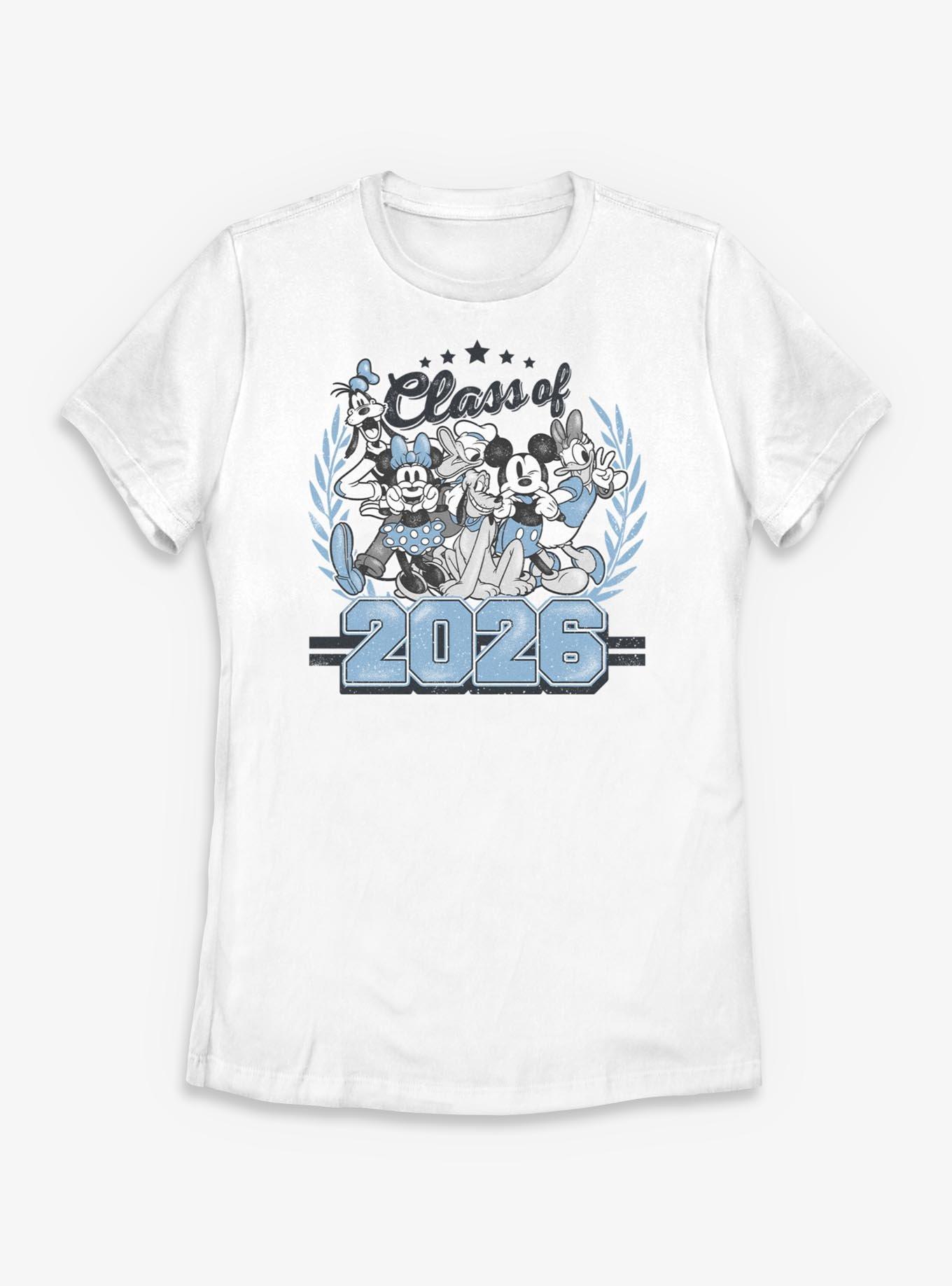 Disney Mickey Mouse & Friends Class Of 2026 Collegiate Womens T-Shirt, WHITE, hi-res