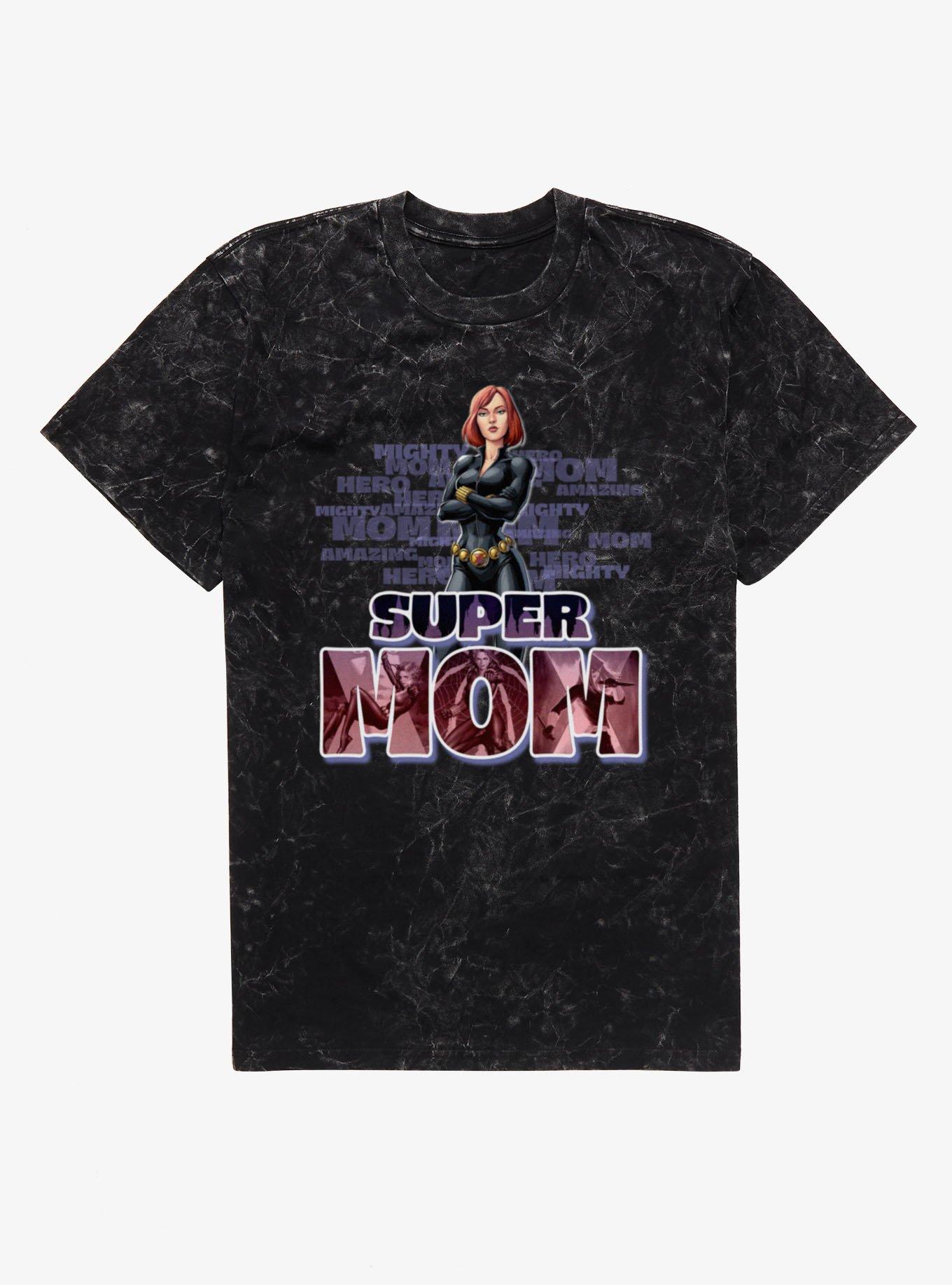 Marvel Black Widow Super Hero Mom Mineral Wash T-Shirt, , hi-res