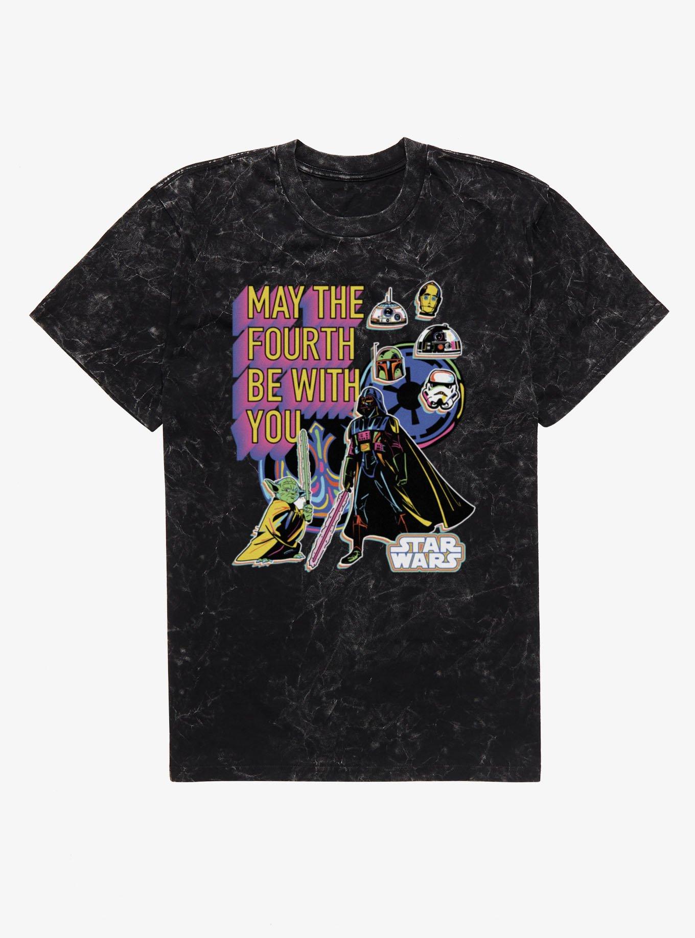 Star Wars May The 4th Be With You Character Highlights Mineral Wash T-Shirt, , hi-res