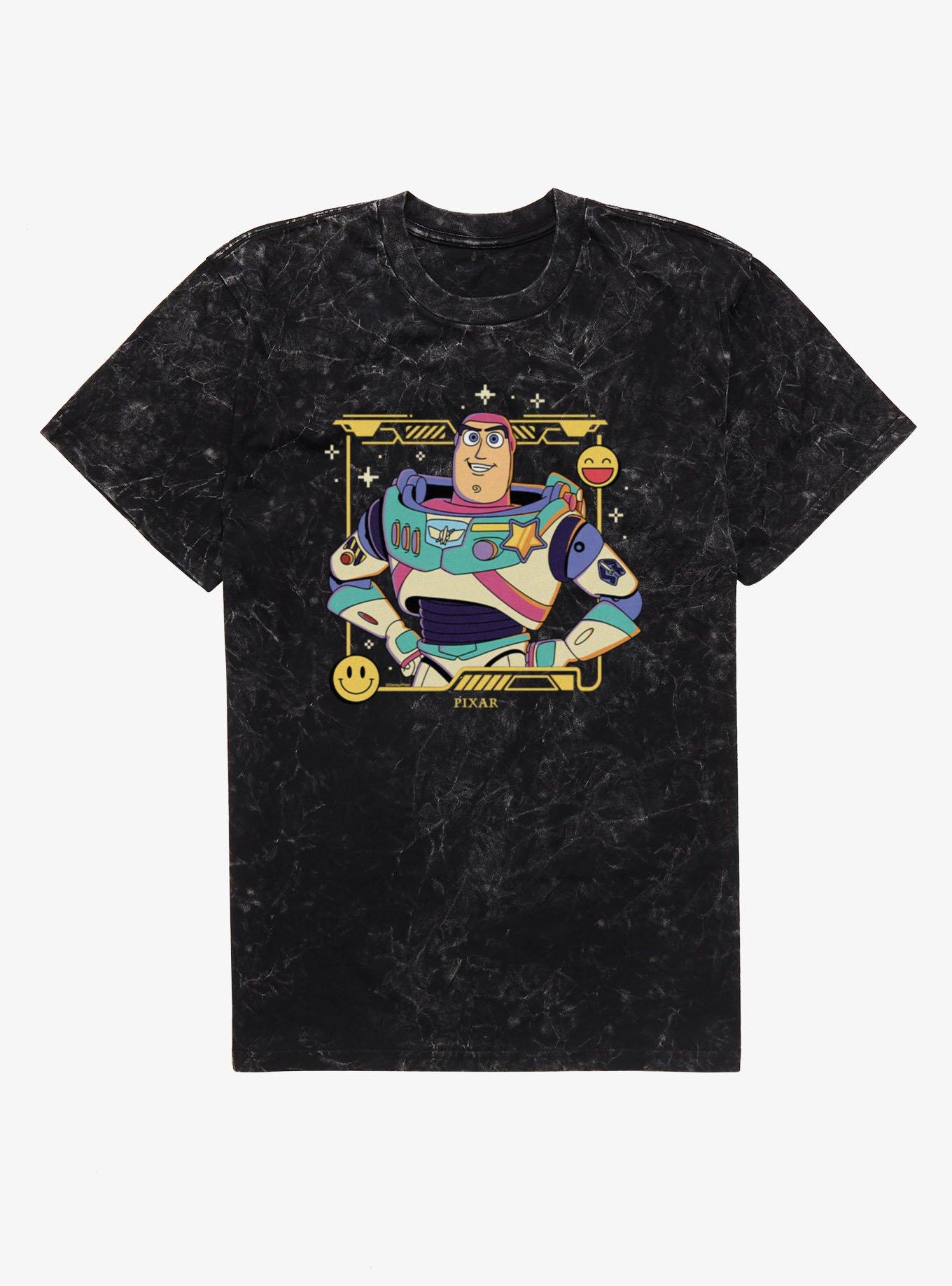 Disney Pixar Toy Story 5 Buzz Lightyear Emoji Ranger Mineral Wash T-Shirt