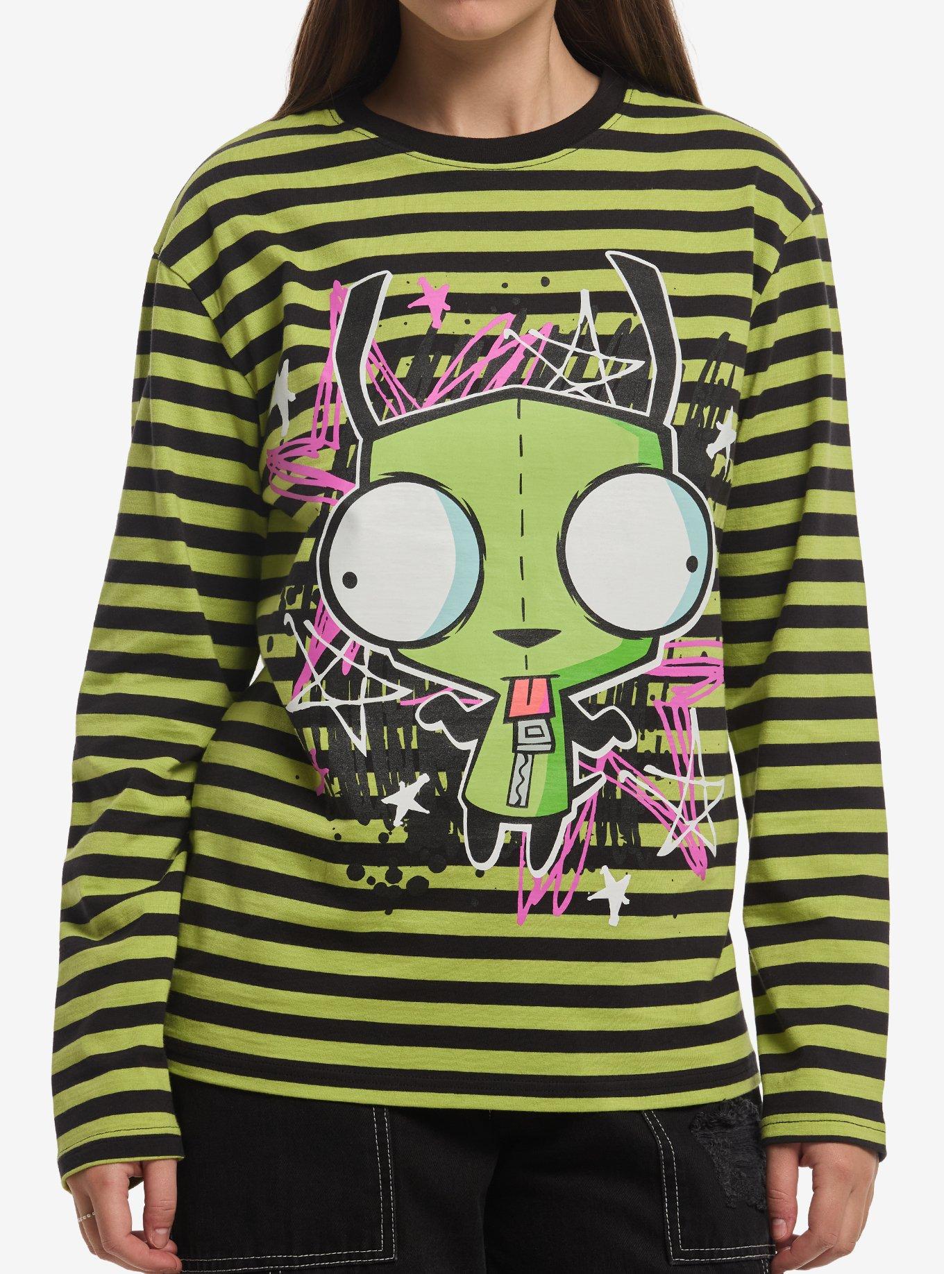 Invader Zim GIR Star Stripe Long-Sleeve T-Shirt