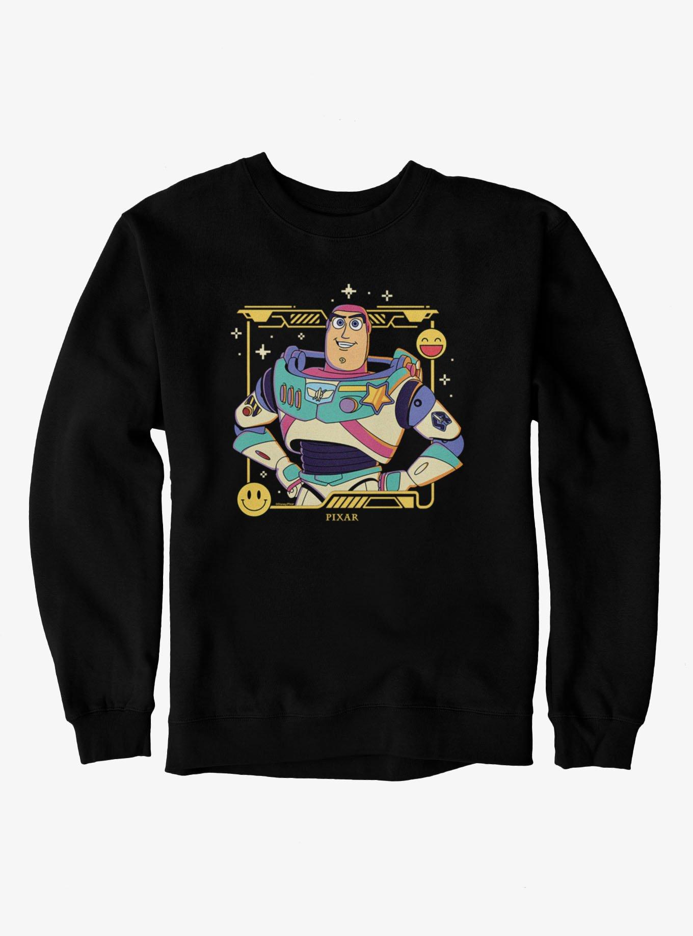 Disney Pixar Toy Story 5 Buzz Lightyear Emoji Ranger Crew Sweatshirt