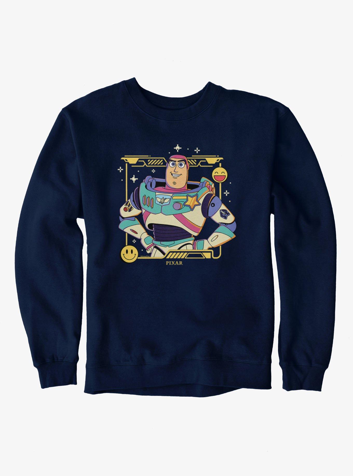 Disney Pixar Toy Story 5 Buzz Lightyear Emoji Ranger Crew Sweatshirt