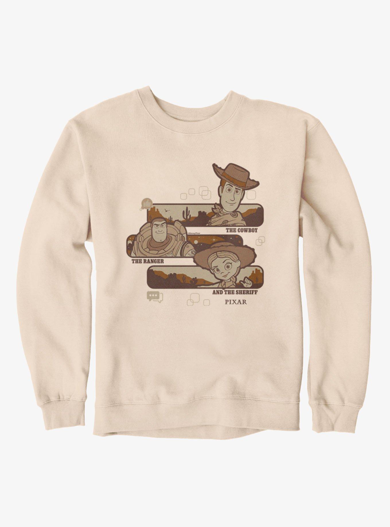 Disney Pixar Toy Story 5 Cowboy Ranger Sheriff Woody Buzz Jessie Sweatshirt, , hi-res