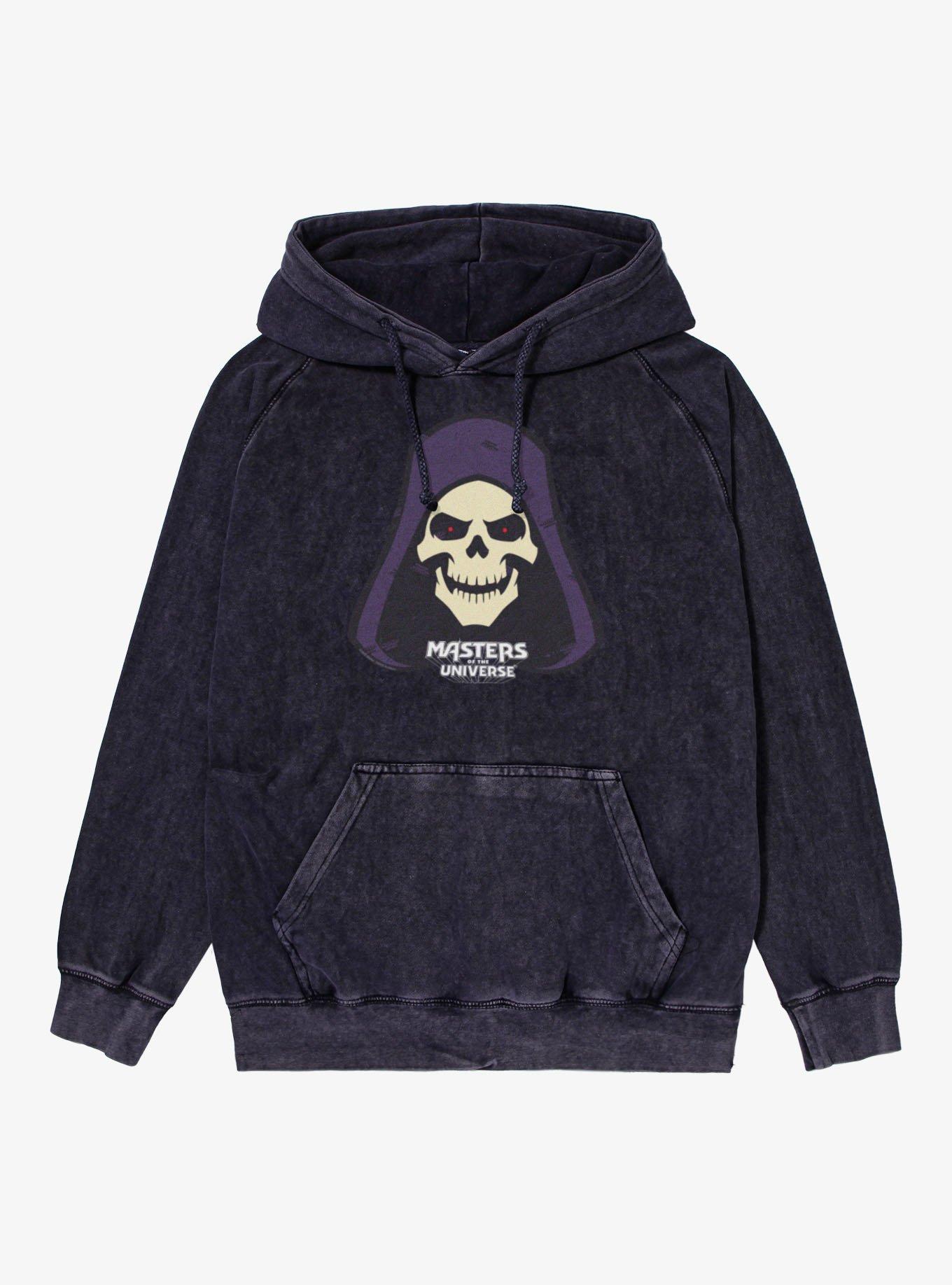 Masters Of The Universe Skeletor Hood Logo Pattern Mineral Wash Hoodie, , hi-res